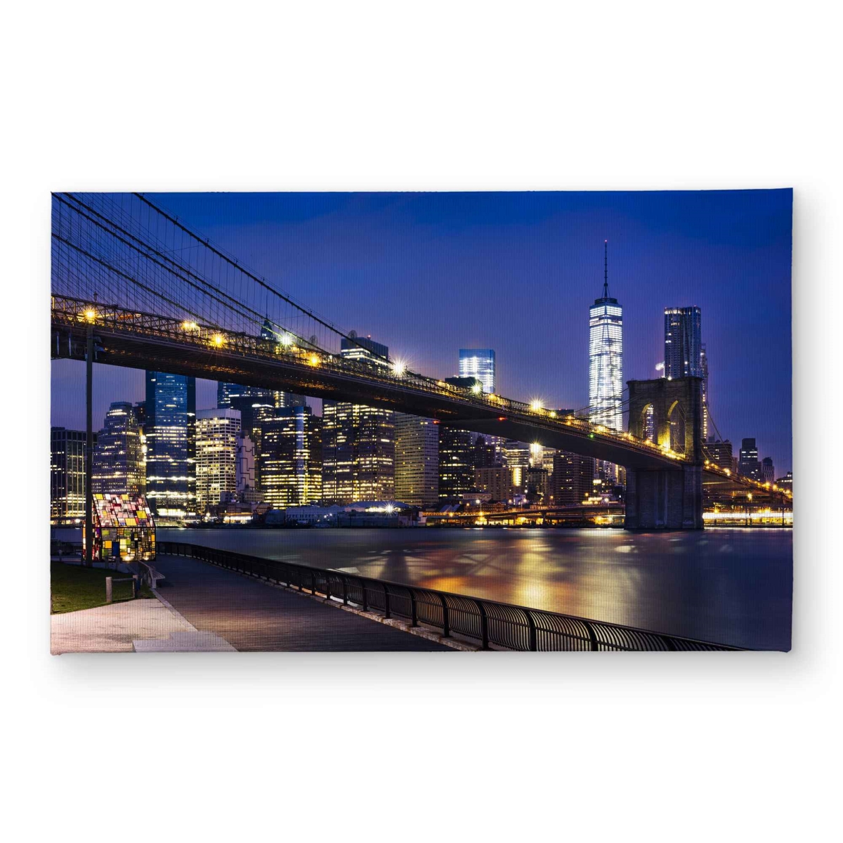 CODM213482W4V0 21 x 34 in. City At Night Man Cave Bridge Door Mat - Indoor & Outdoor