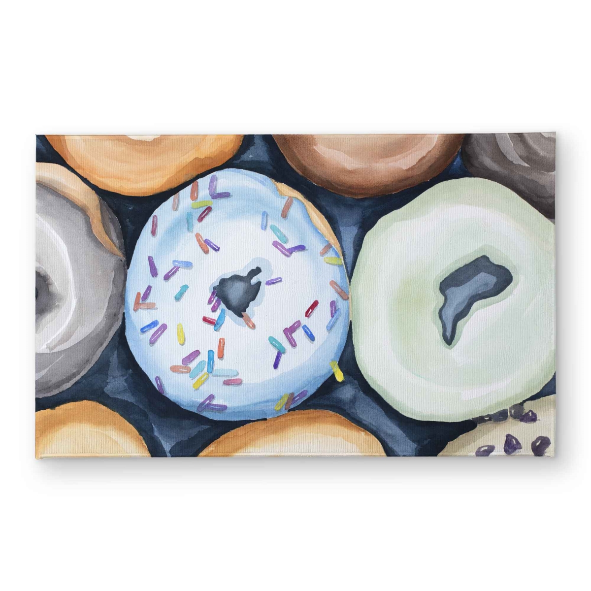 CODM213483XL49 21 x 34 in. Watercolor Doughnuts with Icing Door Mat - Home Decor