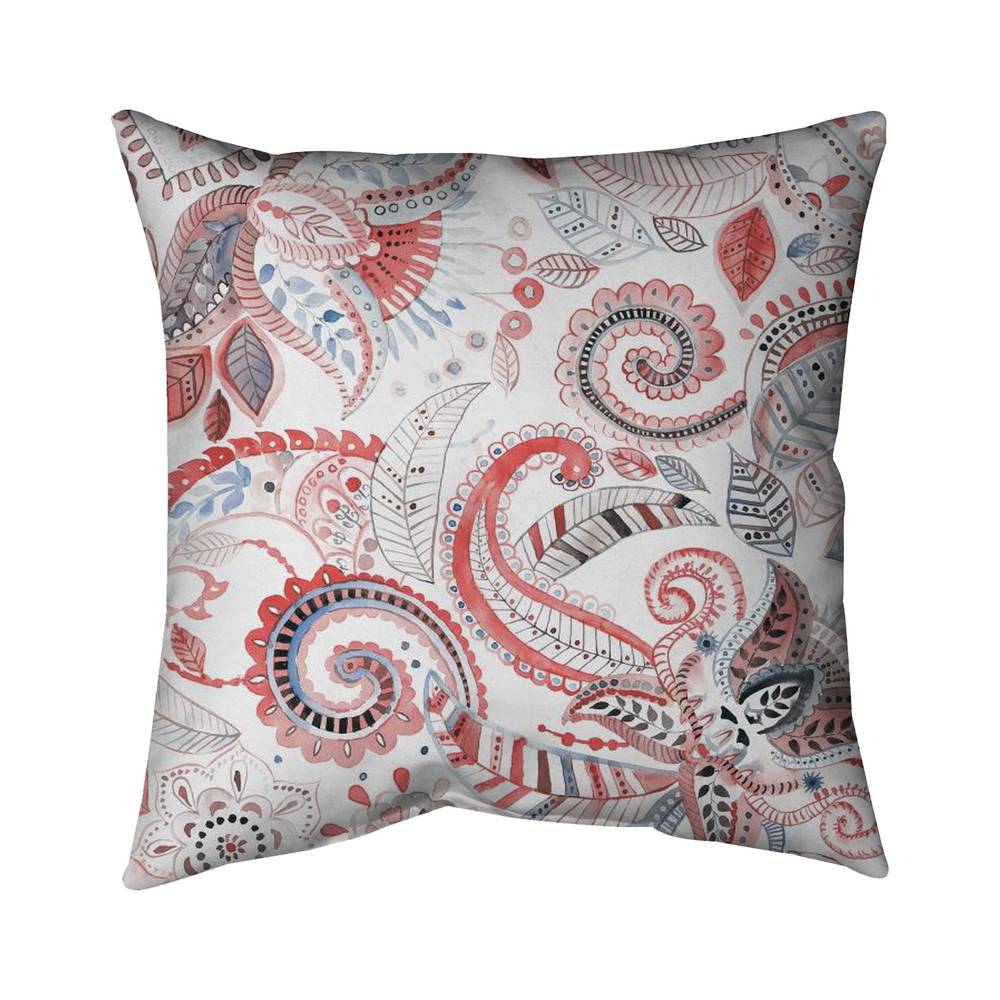 5543-2626-PA3-1 26 x 26 in. Paisley Pattern Poly Twill Throw - Elegant Home Decor