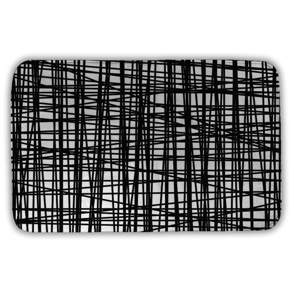 5930-2134-AB30 21 x 34 in. Abstract Small Stripes Bath Mat - Stylish Home Decor