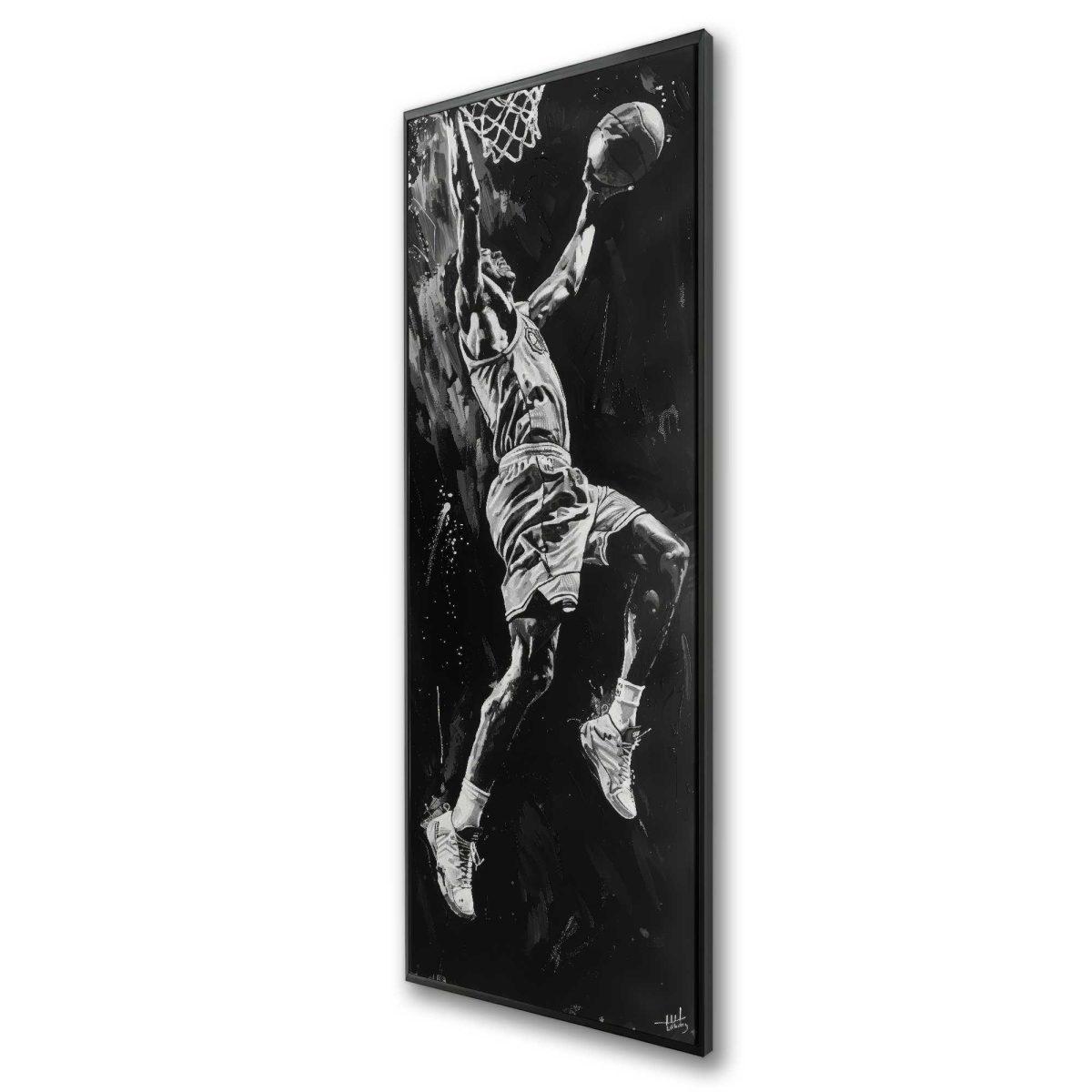 C1FC1648X5TP66 16 x 48 in. Hanging - Beige Framed Canvas Art - Elegant Style