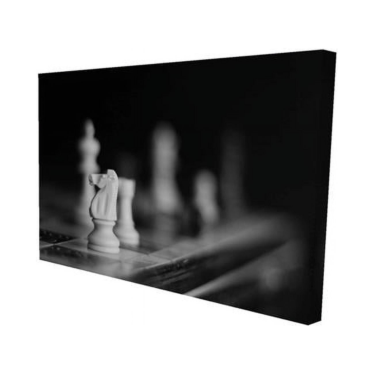 12 x 18 in. Monochrome Chess Games-Print on Canvas