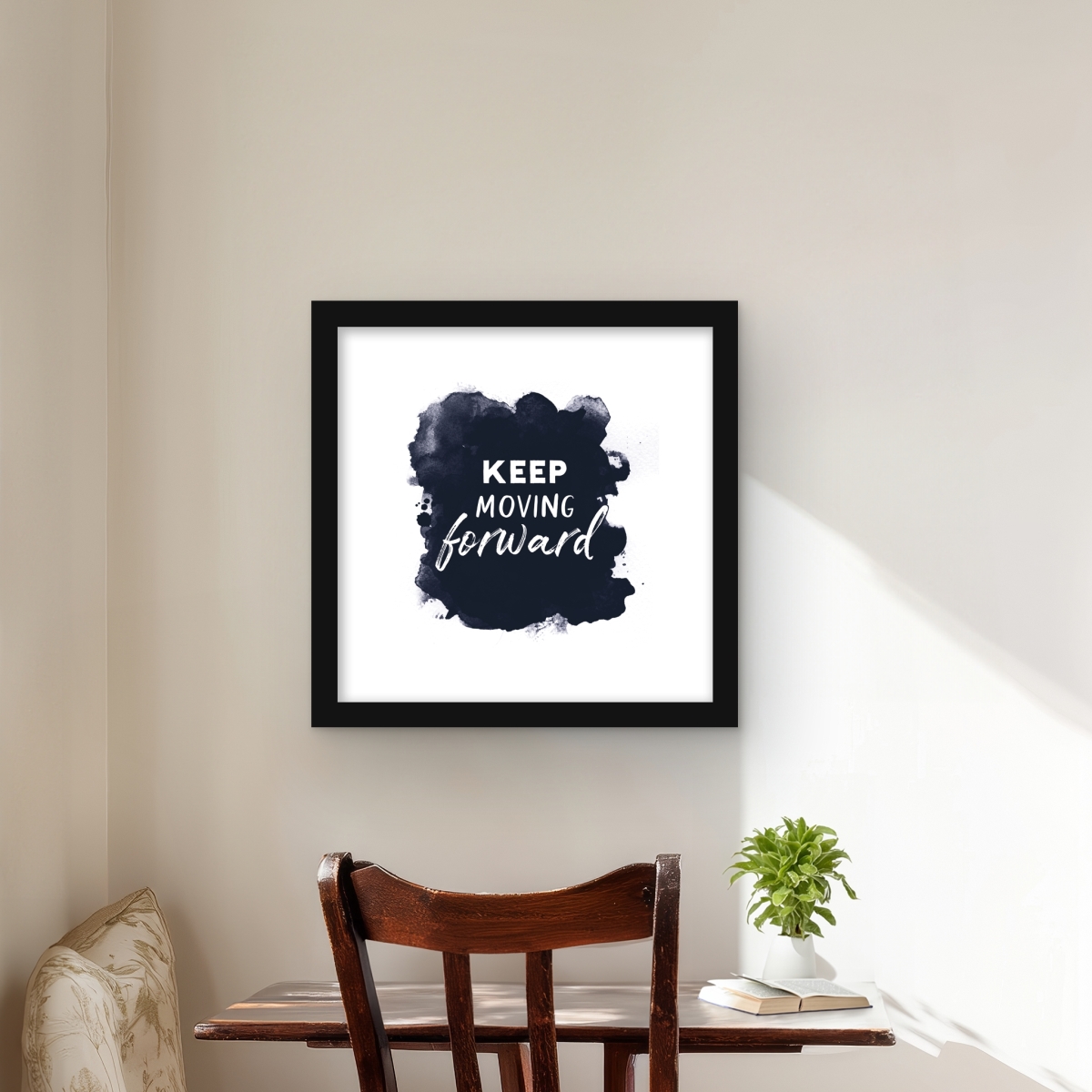 C1FM1616MHFPRP 16 x 16 in. Keep Moving Forward - Motivational Framed Print Wall Art - Home Decor
