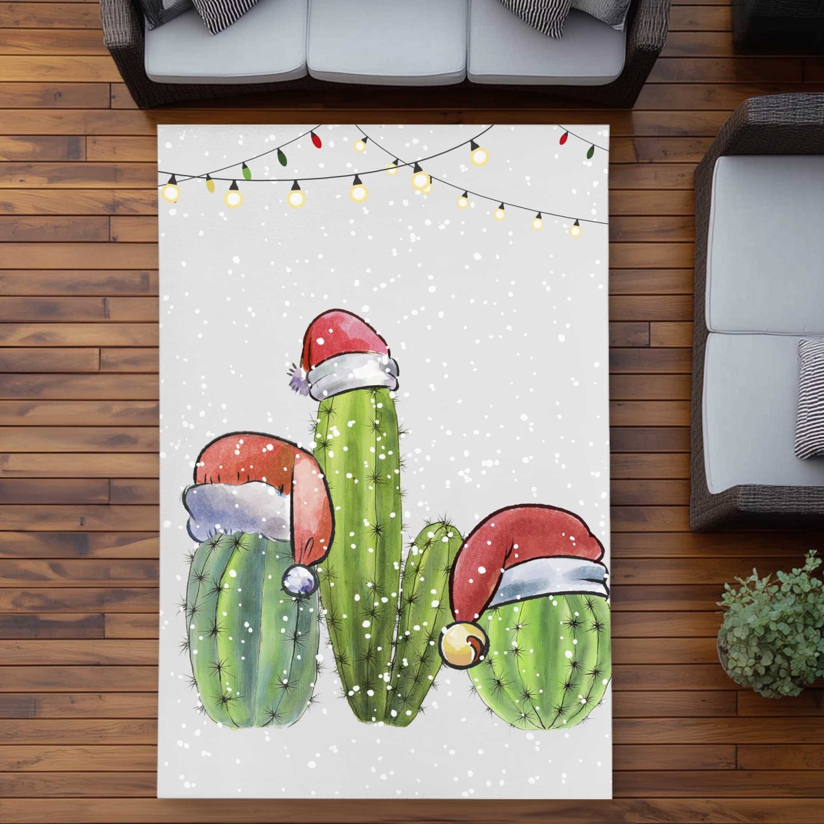 C1ROAR57P12JIK 5 x 7 ft. Christmas Cactus - Livingroom Floral Outdoor Rectangle Area Rug