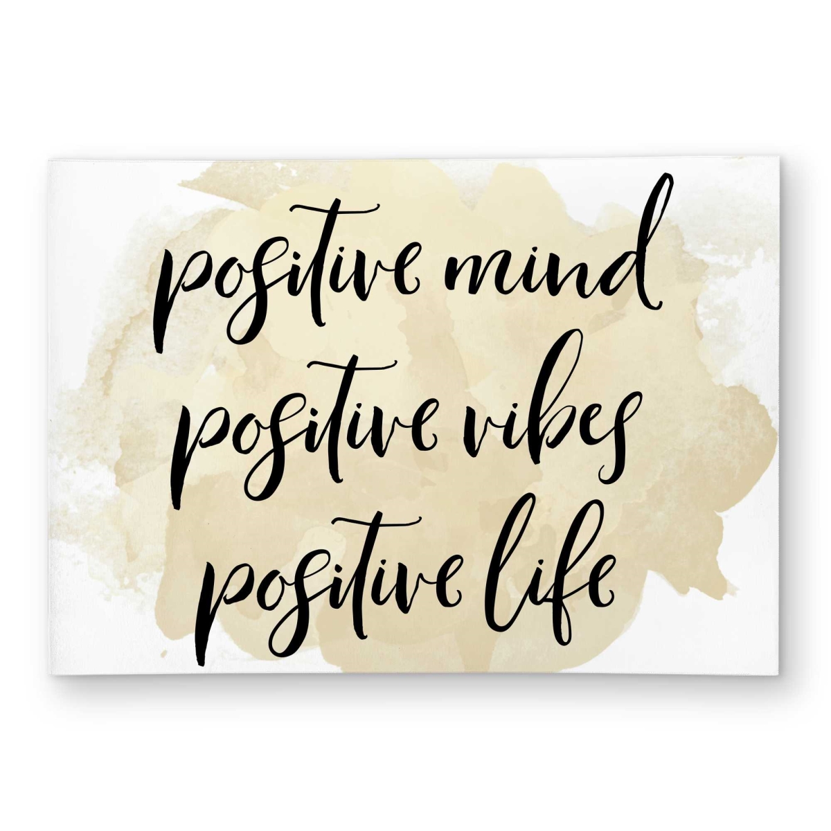 C1ROAR57PC4A8L 5 x 7 ft. Positive Mind Positive Vibes Farmhouse Beige Outdoor Rectangle Area Rug
