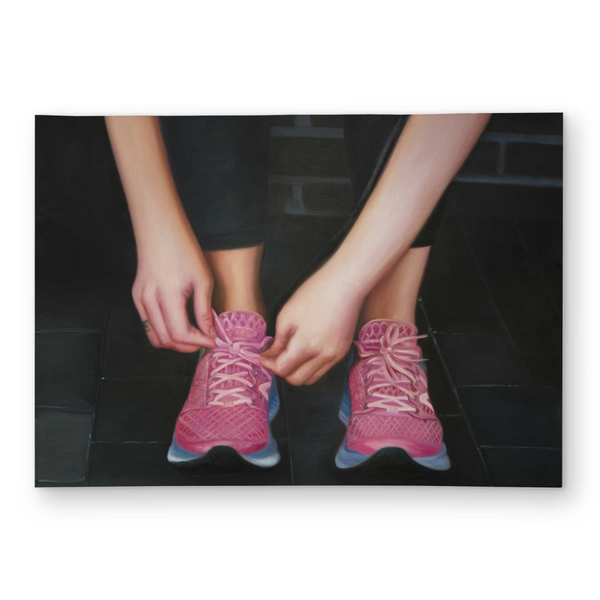 C1ROAR57Q95NVJ 5 x 7 ft. Ready for The Race - Woman Hyperrealist Outdoor Rectangle Area Rug