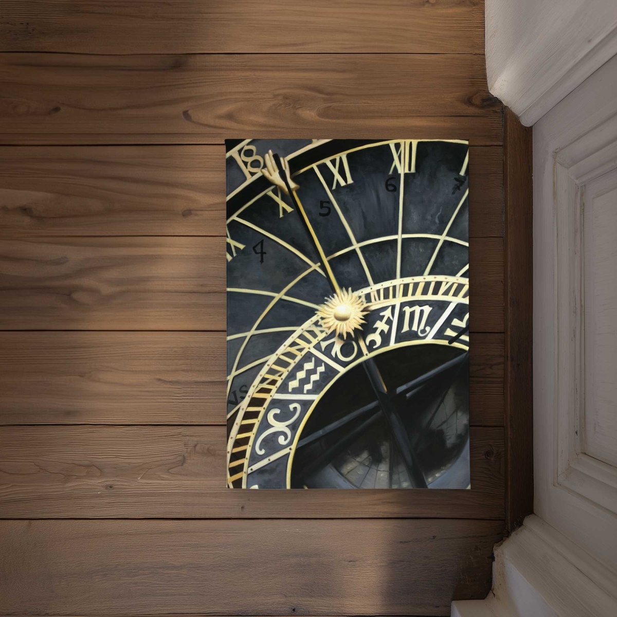 CODM1724Z9XJCB 17 x 24 in. Astrologic Clock Door Mat - Hyperrealist Indoor & Outdoor