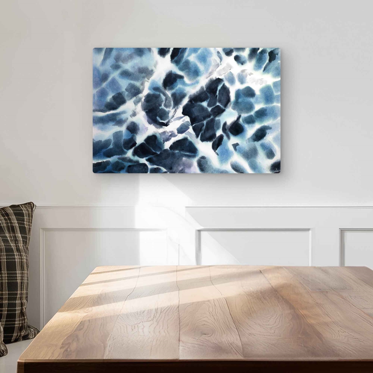 C1MP1218CQT369 12 x 18 in. Stormy Waves of the Sea - Marine White Metal Print Wall Art - Decor