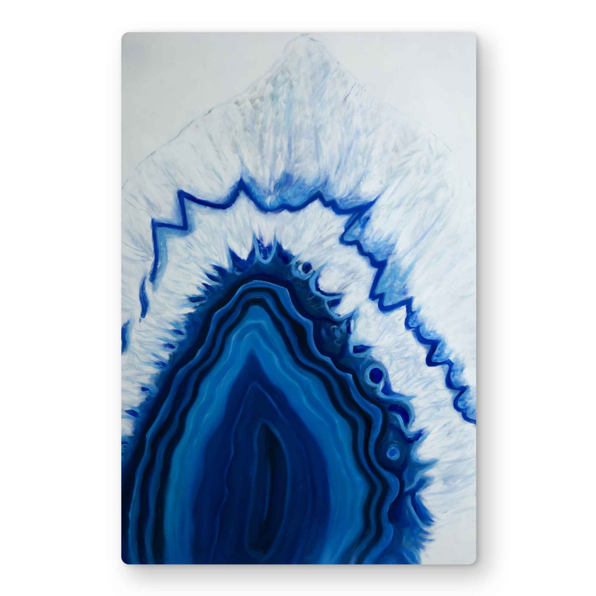 C1MP1218EANKGE 12 x 18 in. Agate Geode Slice - Hyperrealist Metal Print Wall Art for Home Decor