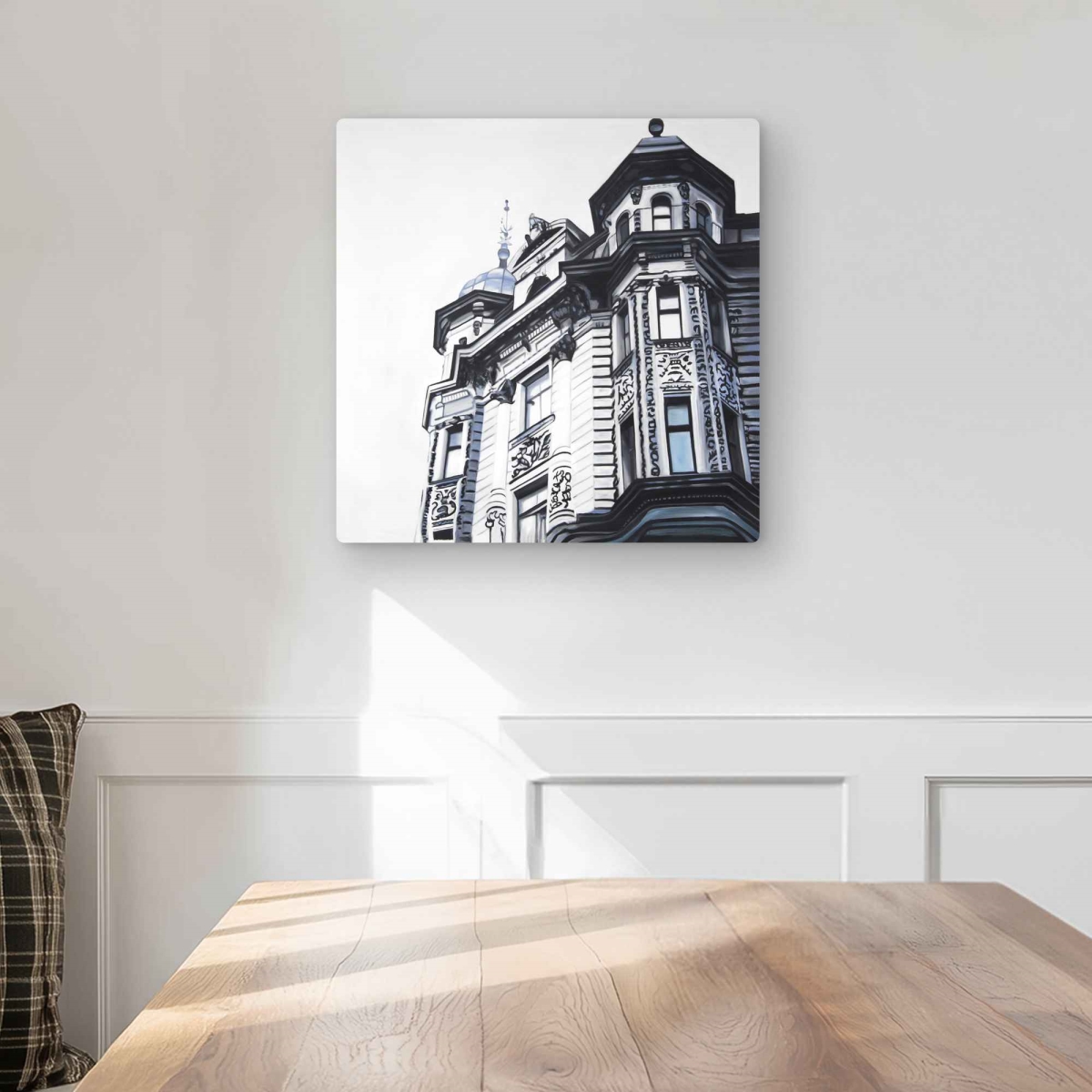 C1MP1616GN3EFQ 16 x 16 in. Historic Apartment Metal Print Wall Art - Unique Home Decor Artwork