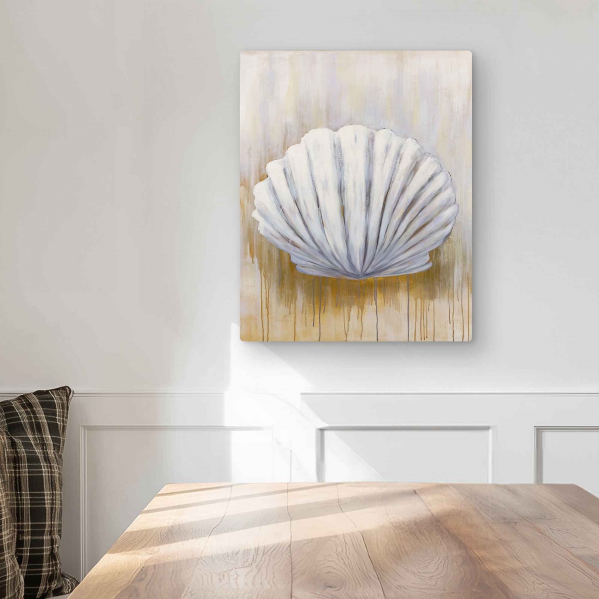 C1MP1620QRWQ8N 16 x 20 in. Feston Shell Wall Art - Still Life Bathroom Metal Print