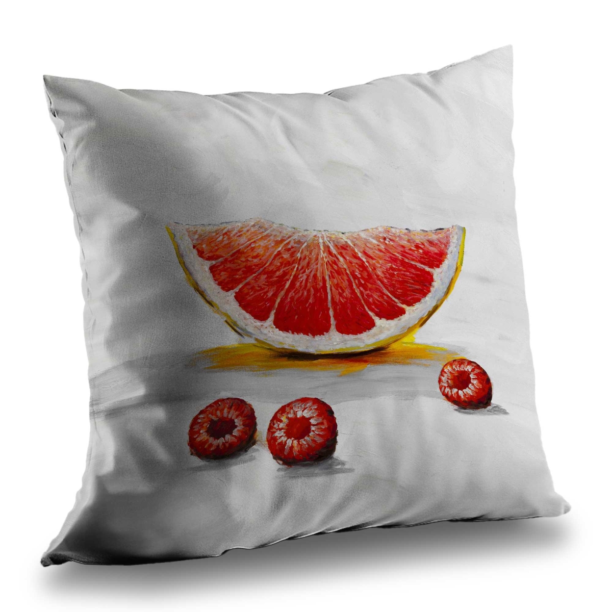 C1PC1414S9S0B6 14 x 14 in. Grapefruit Slice - Contemporary Food Poly Twill Throw