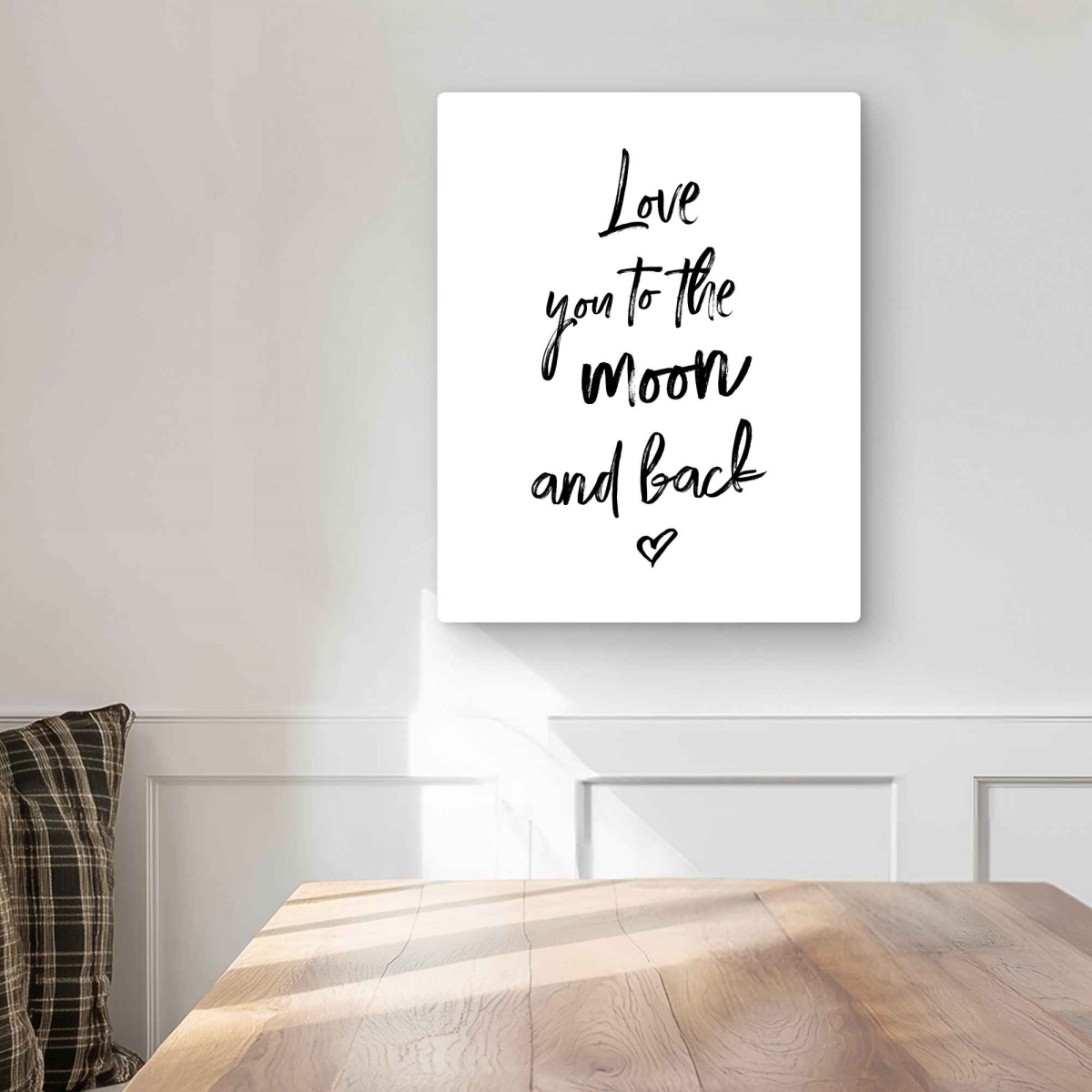 C1MP1620A42VPE 16 x 20 in. Love You To the Moon & Back Wall Art - Astronomy White Metal Print