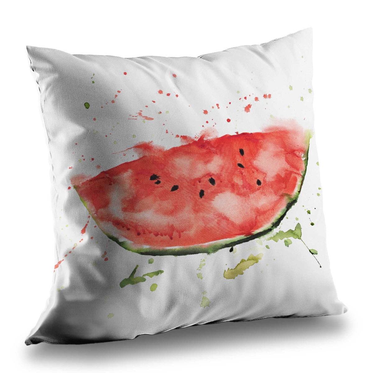 C1PC14146VRT55 14 x 14 in. Watermelon Slice - Exotic Gastronomy Poly Twill Throw Decor