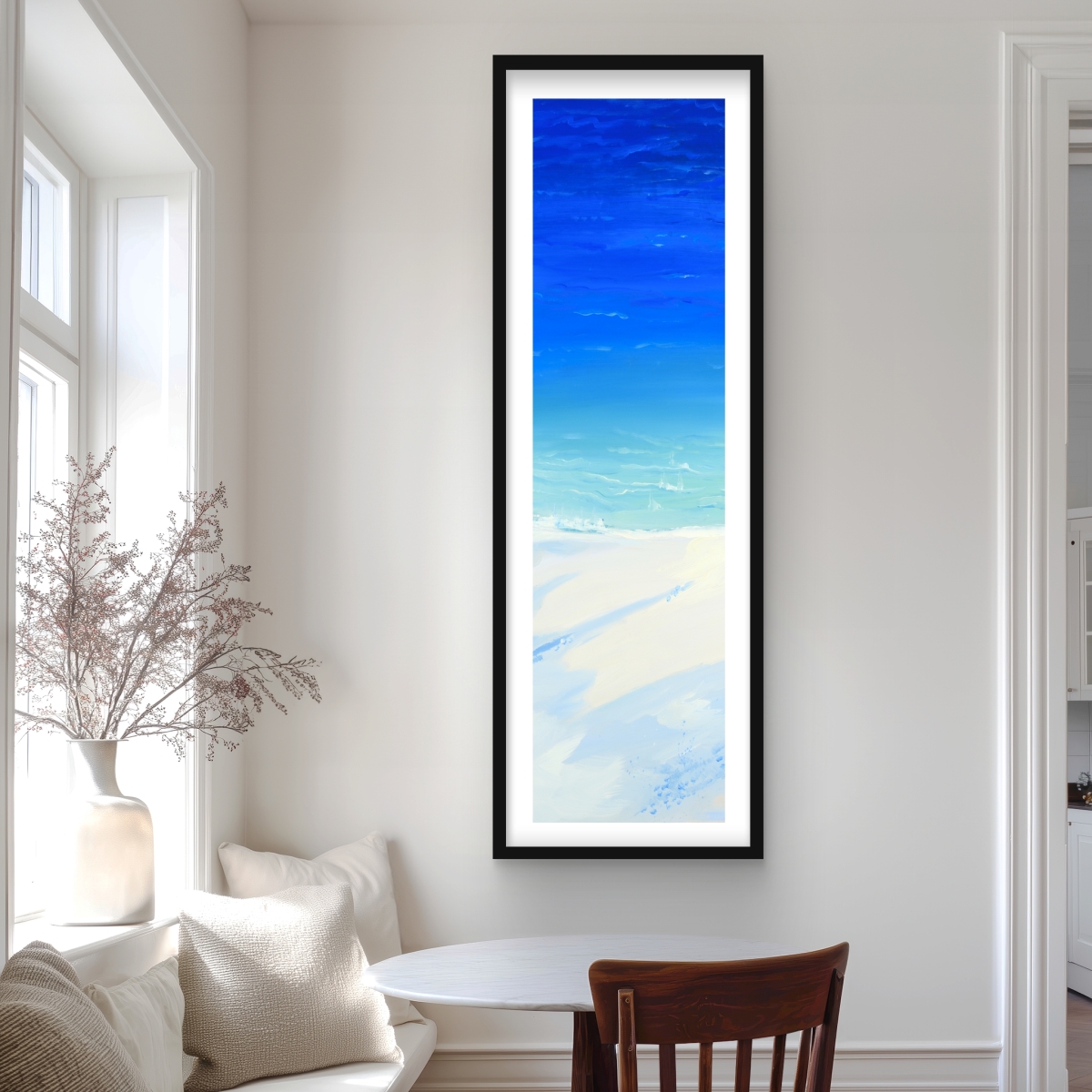 C1FM2060I73L61 20 x 60 in. Satellite View of the Ocean - Exotic Framed Print Wall Art for Decor