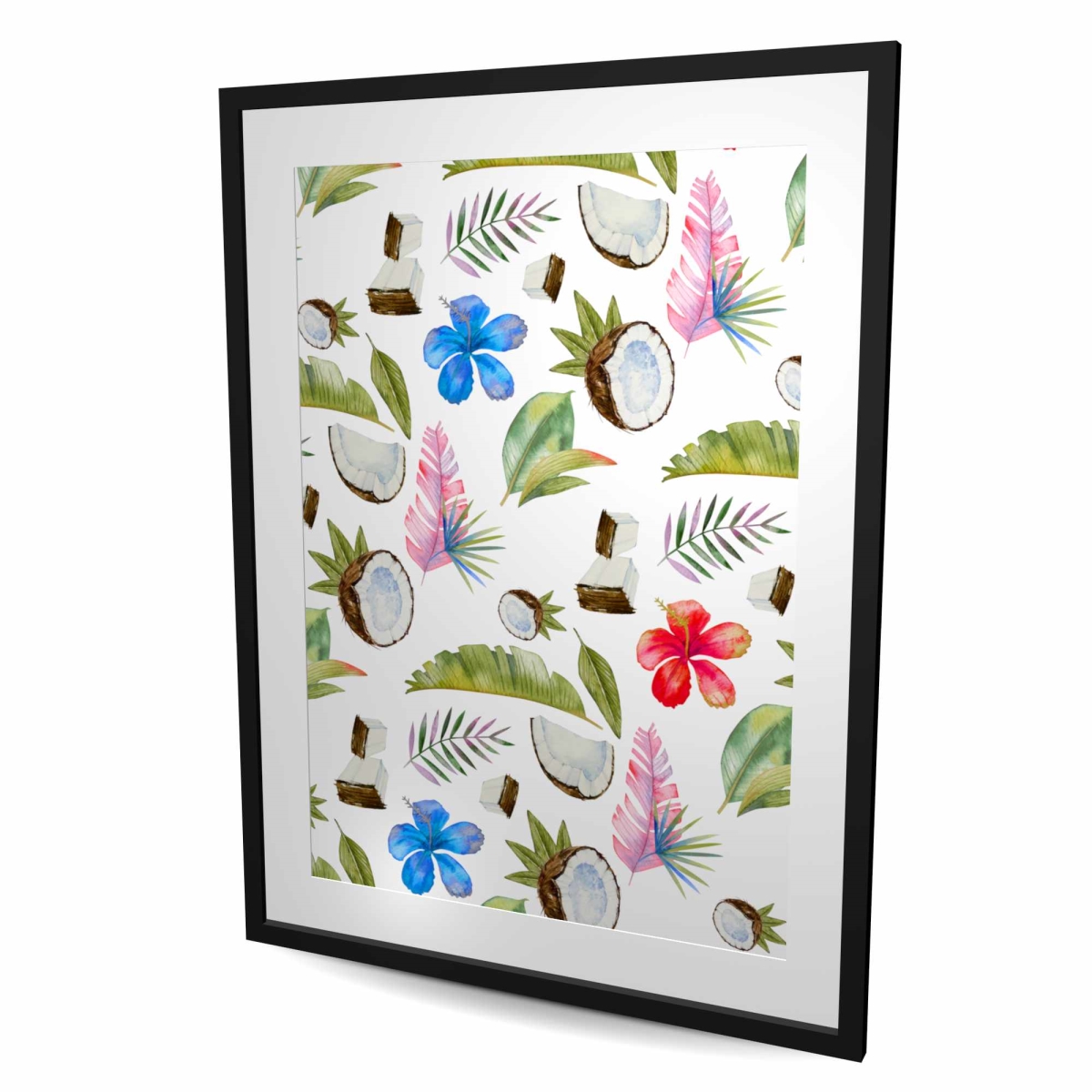 C1FM36485PSVU4 36 x 48 in. Tropical Pattern - Exotic Bedroom Framed Print Wall Art - Home Decor