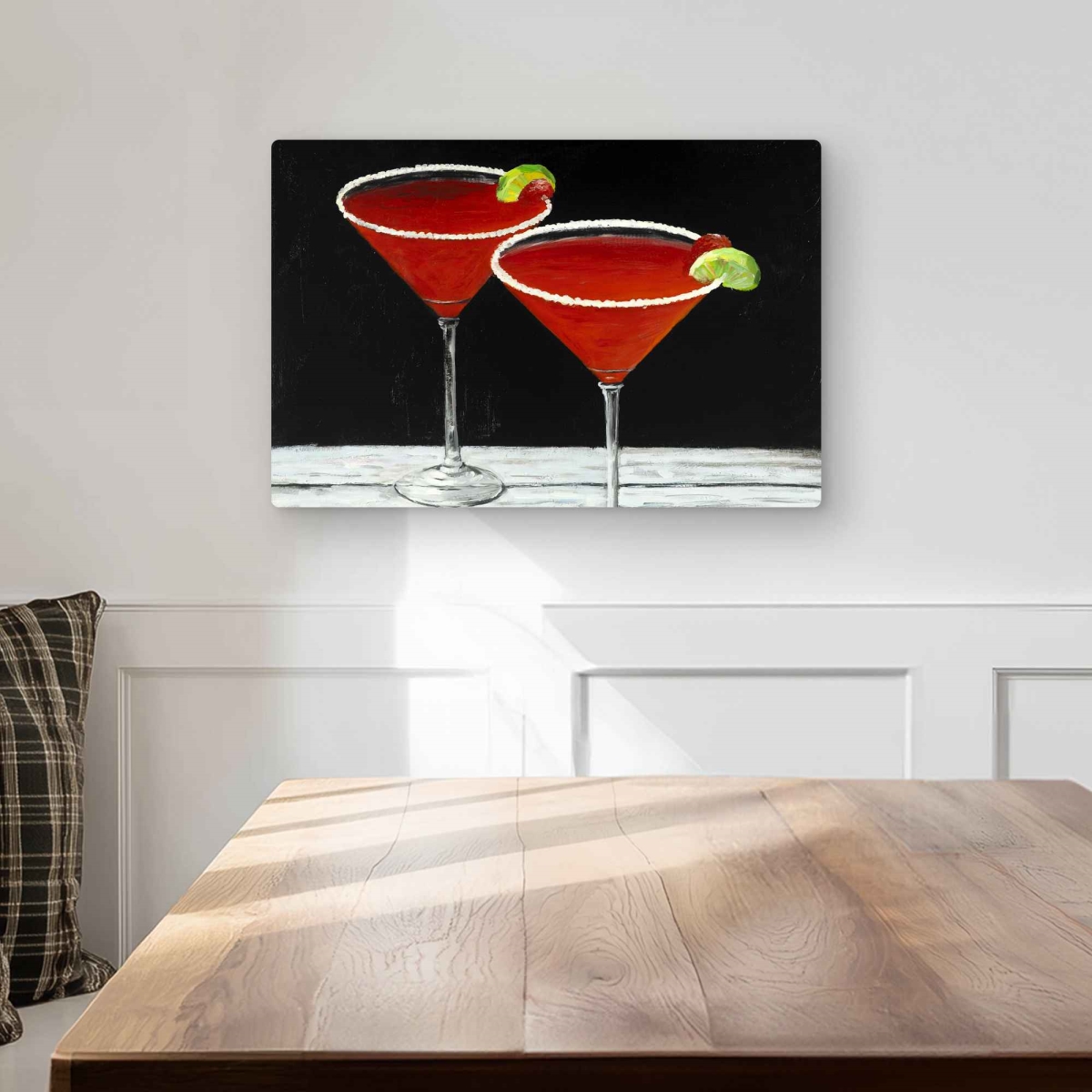 C1MP12182QHQ5B 12 x 18 in. Cosmopolitan Drink Wall Art - Still Life Romantic Metal Print Decor
