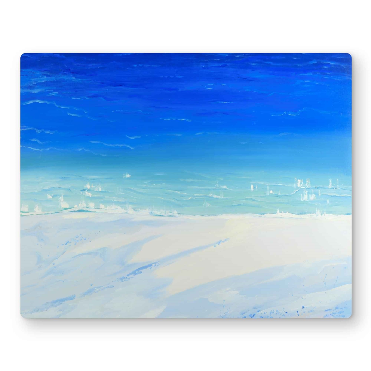 C1MP16204PNVAJ 16 x 20 in. Satellite View of the Ocean Wall Art - Exotic Metal Print Decor