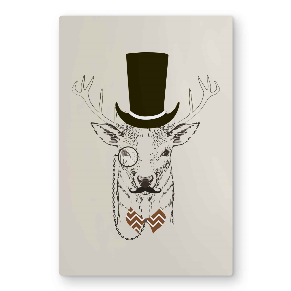 C1MP2030IHOGPL 20 x 30 in. Aristocrat Roe Deer - Rustic Metal Print Wall Art for Man Cave Decor