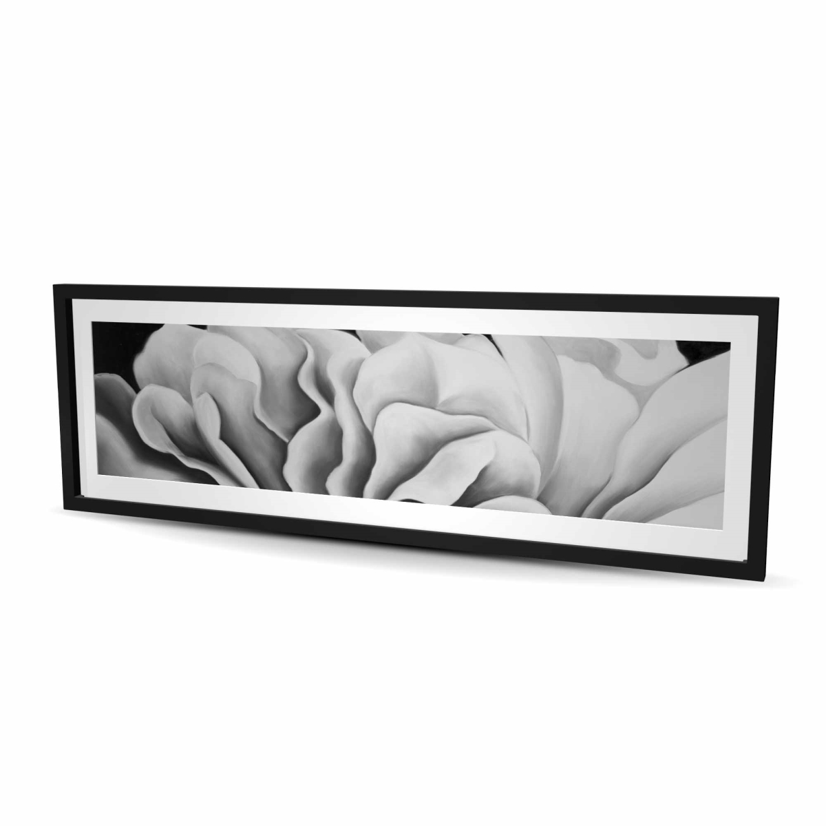 C1FM2060ET0IKK 20 x 60 in. Beautiful Black & White Flower Wall Art - Floral Bedroom Print