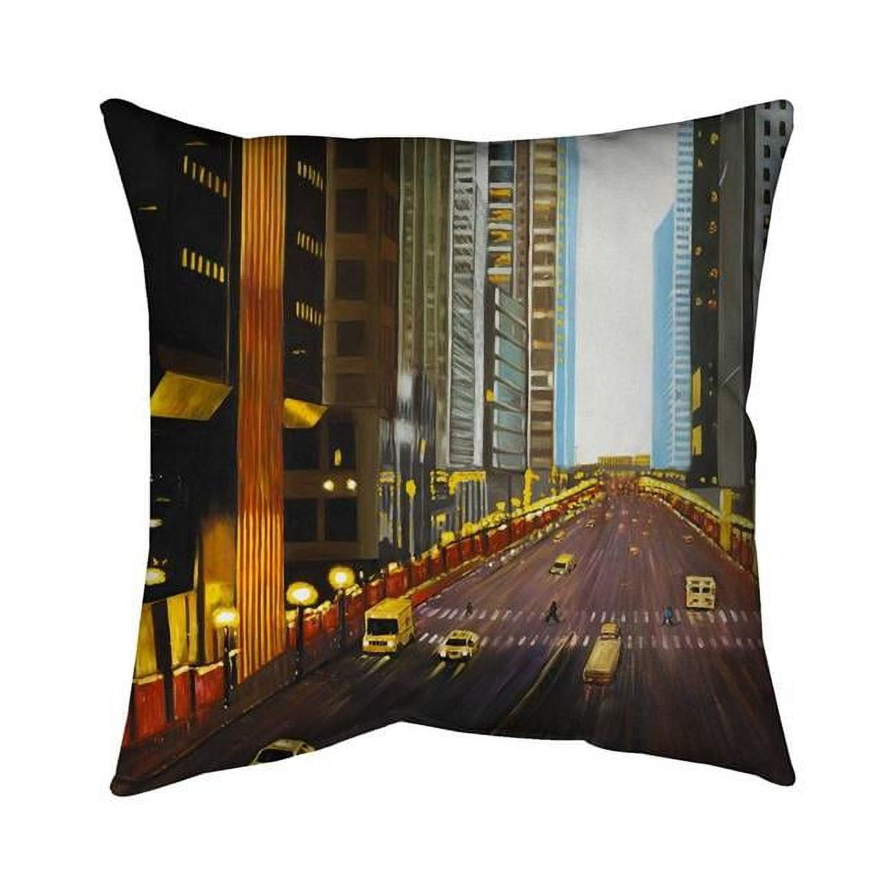 20 x 20 in. New York City 9th Street-Double Sided Print Outdoor Pillow Cover