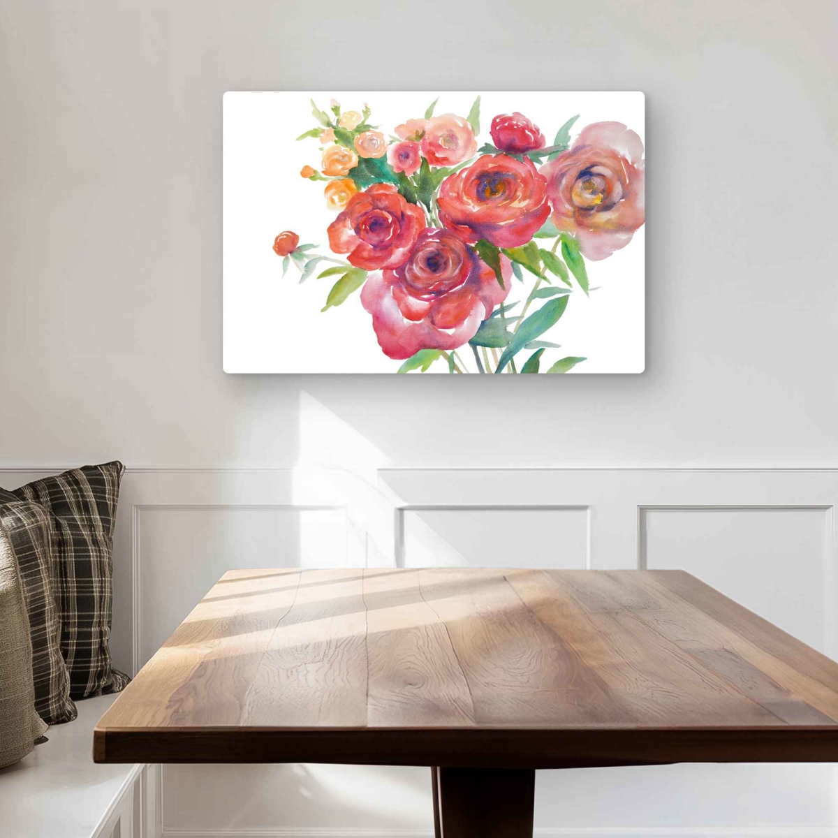 C1MP2030DQ7N76 20 x 30 in. Watercolor Bouquet of Flowers - Metal Print Wall Art for Home Decor