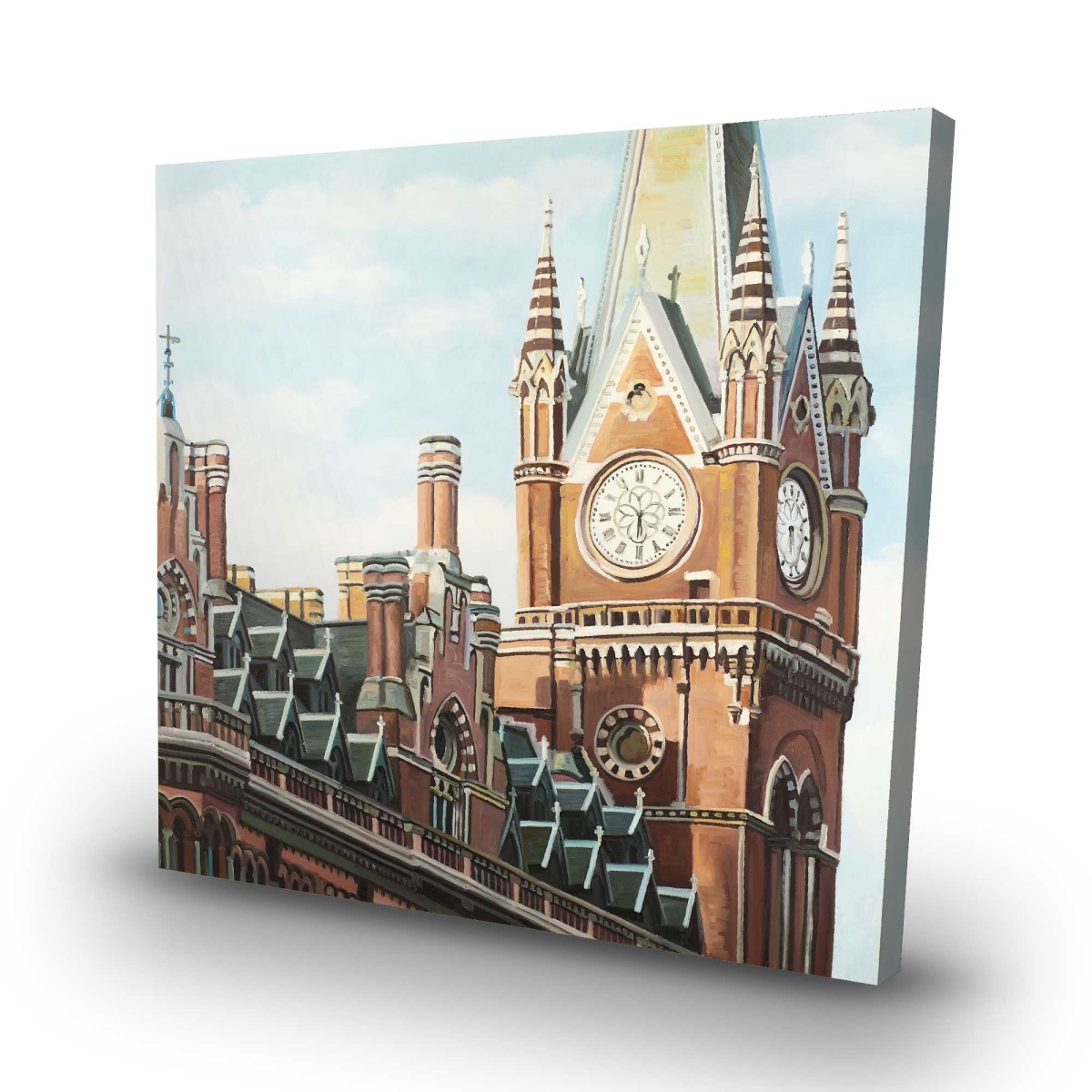 C1RC3232D1TWKU 32 x 32 in. St-Pancras Station Canvas - Hyperrealist Architecture Decor