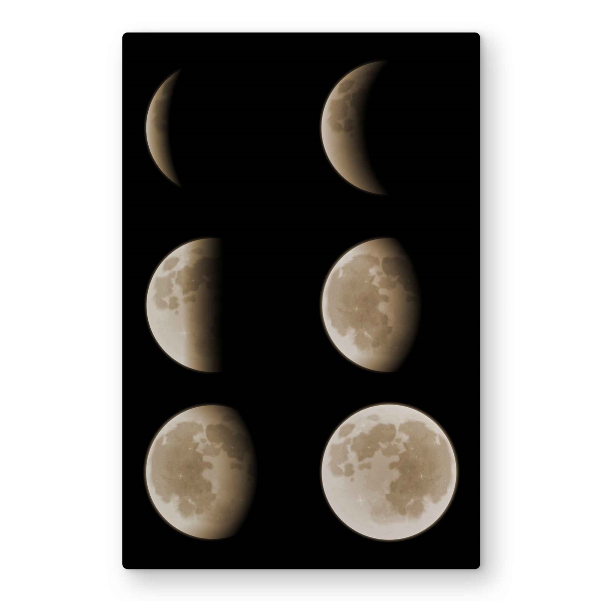 C1MP20303MPVXI 20 x 30 in. Eclipse In Six Phases - Earth & Galaxy Metal Print Wall Art for Decor