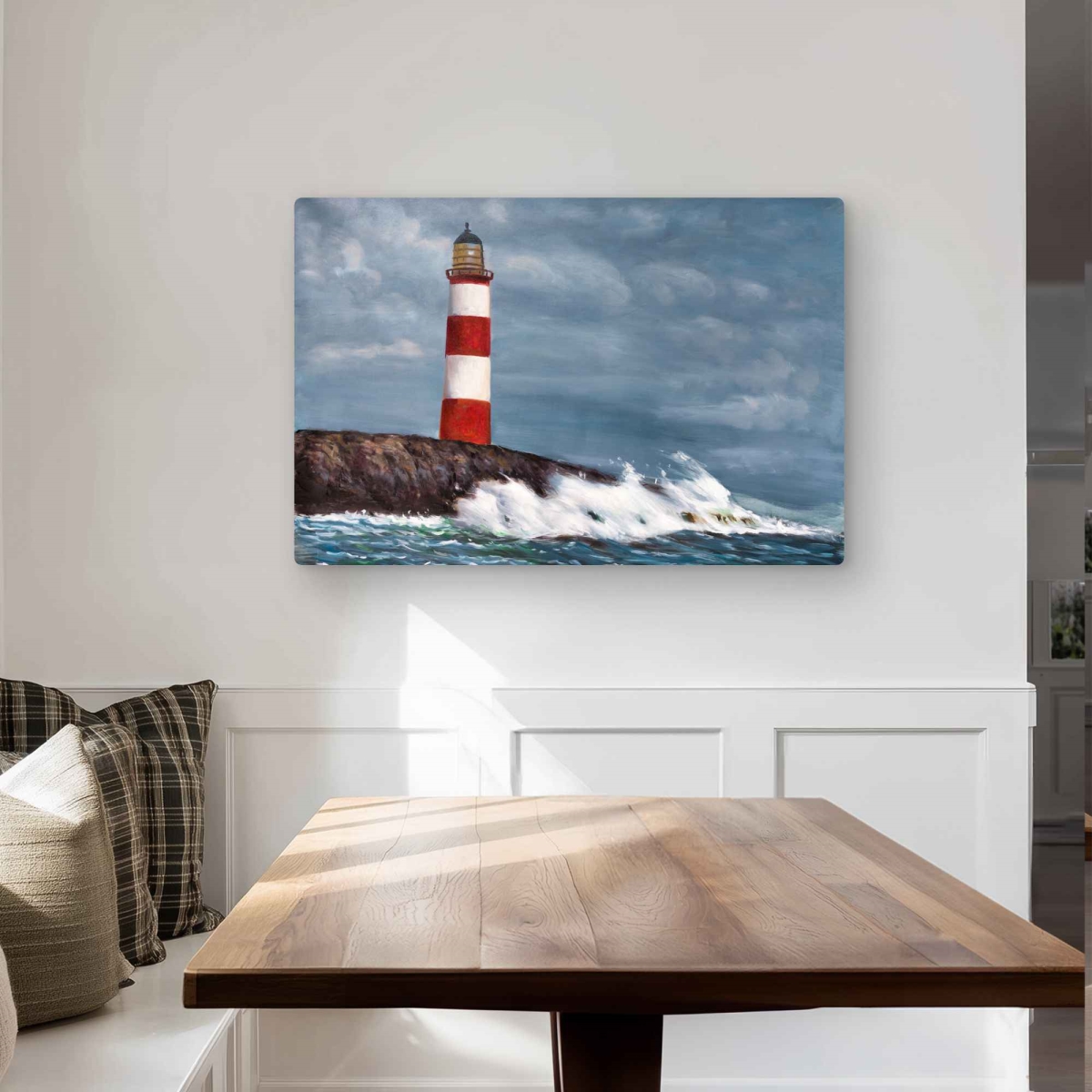 C1MP2436BCPBHP 24 x 36 in. Lighthouse at the Edge of the Sea Unleashed Wall Art - Metal Print