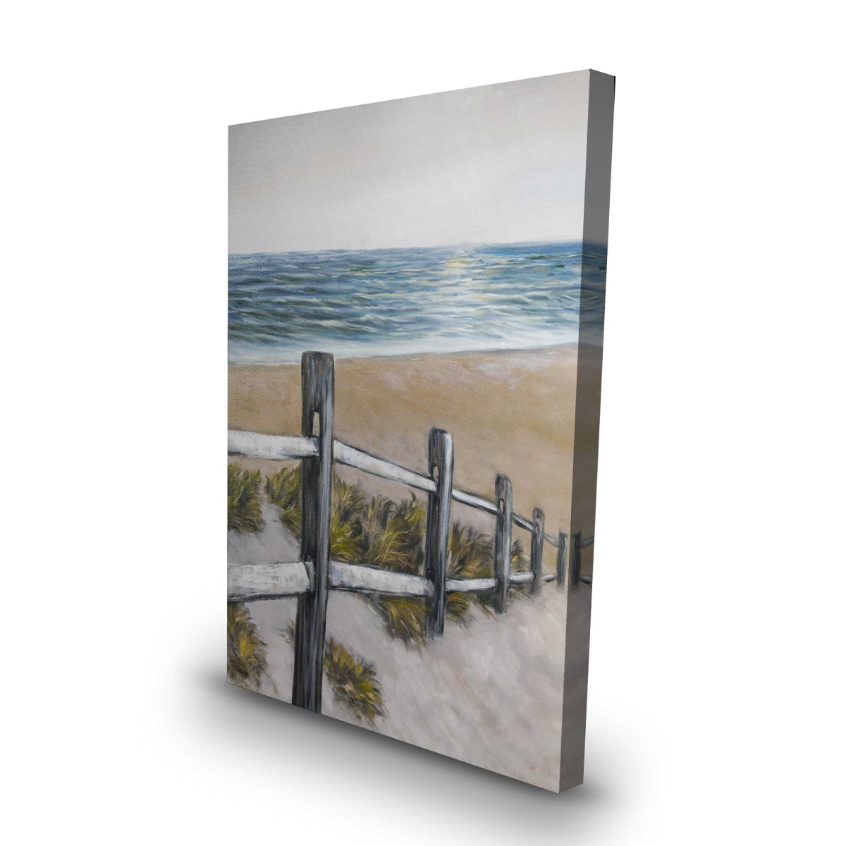 C1RC2436UCSJGI 24 x 36 in. Soft Seaside - Beige Waves Canvas for Elegant Home Decor