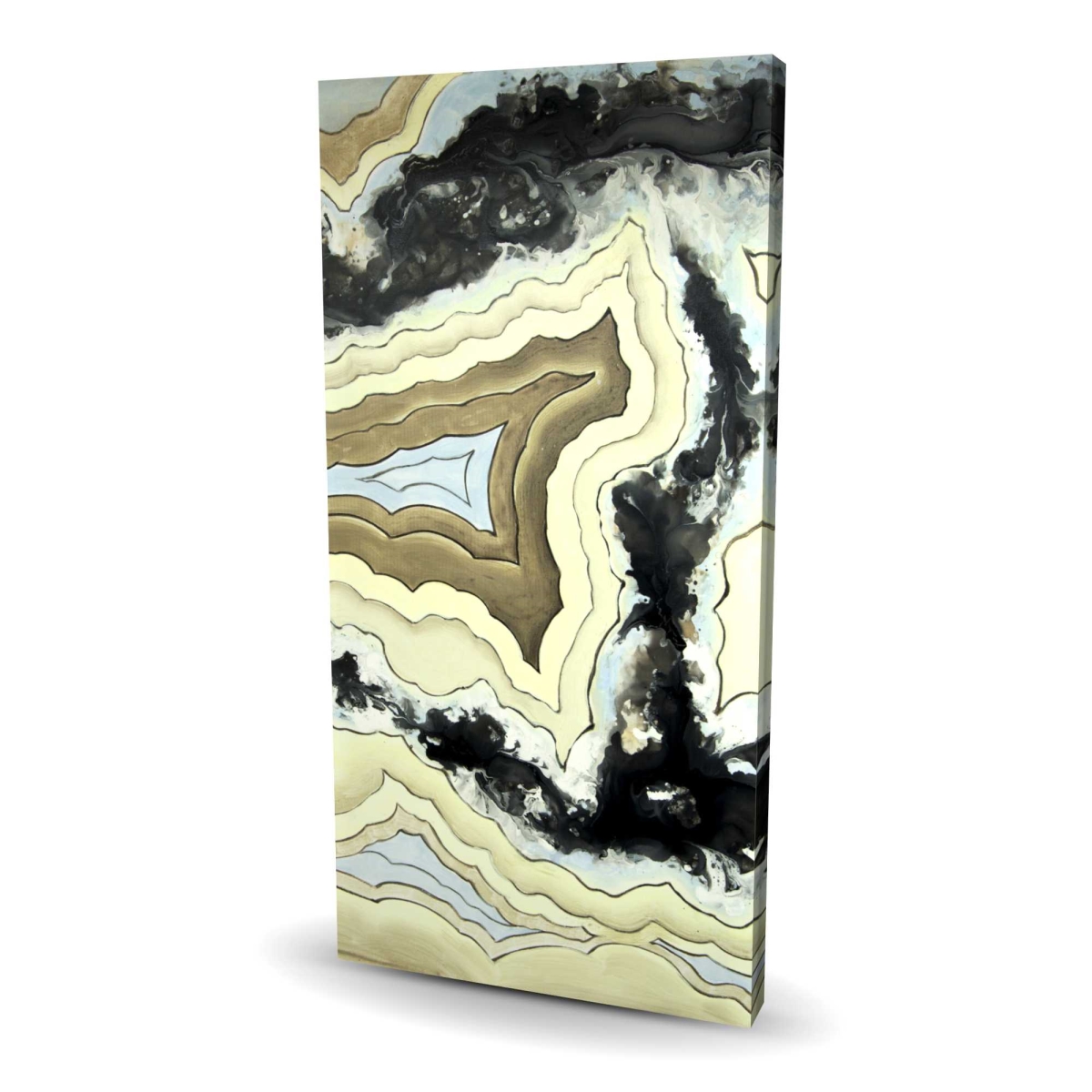C1RC24485JANF7 24 x 48 in. Lace Agate - Beige Abstract Canvas - Art Print