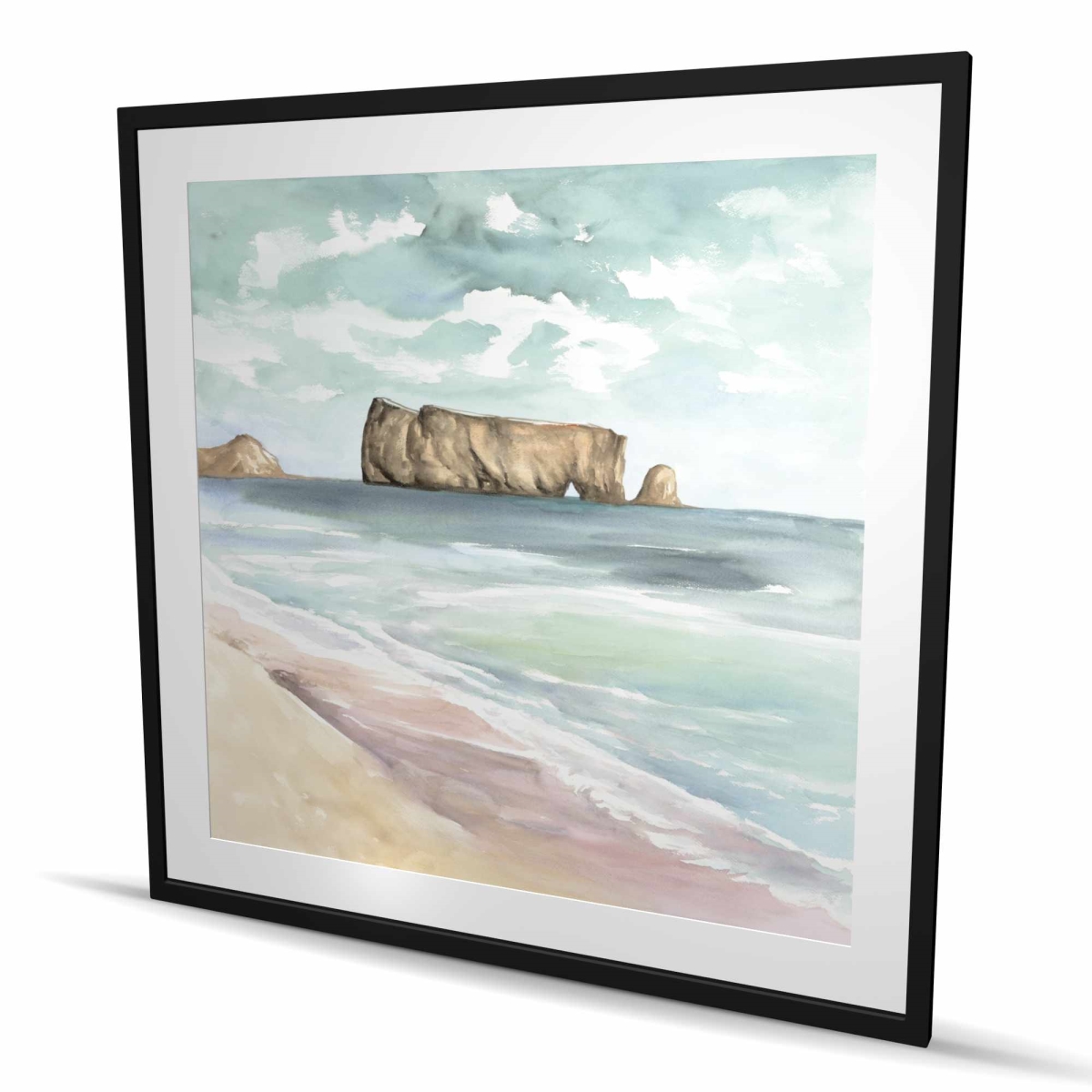 C1FM4848FGIUU3 48 x 48 in. Rocher Perc - Framed Matted Print Wall Art - Minerals Places Decor
