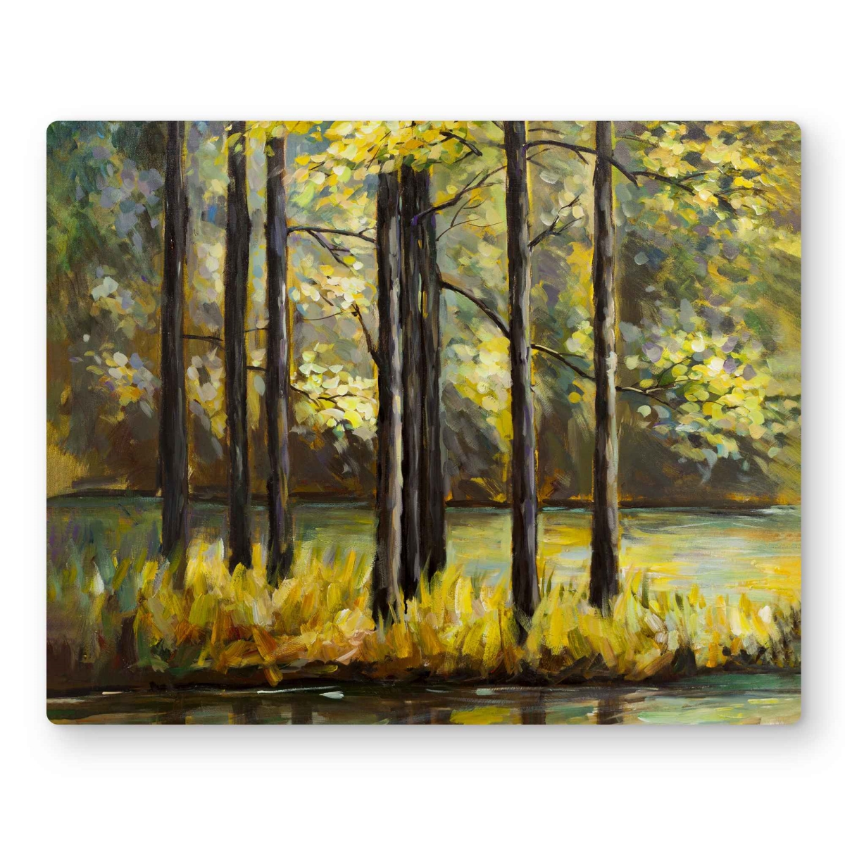 C1MP1620Z60J4Z 16 x 20 in. Trees in the Middle of the Lake Wall Art - Contemporary Metal Print