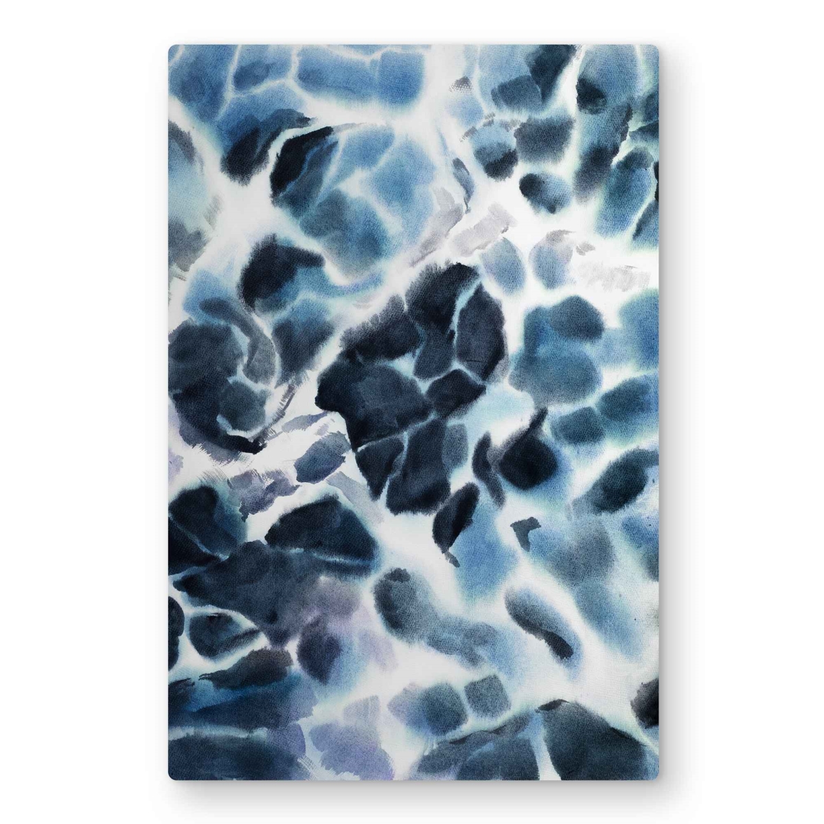 C1MP24362KSAZF 24 x 36 in. Stormy Waves of the Sea Wall Art - Coastal White Metal Print Decor