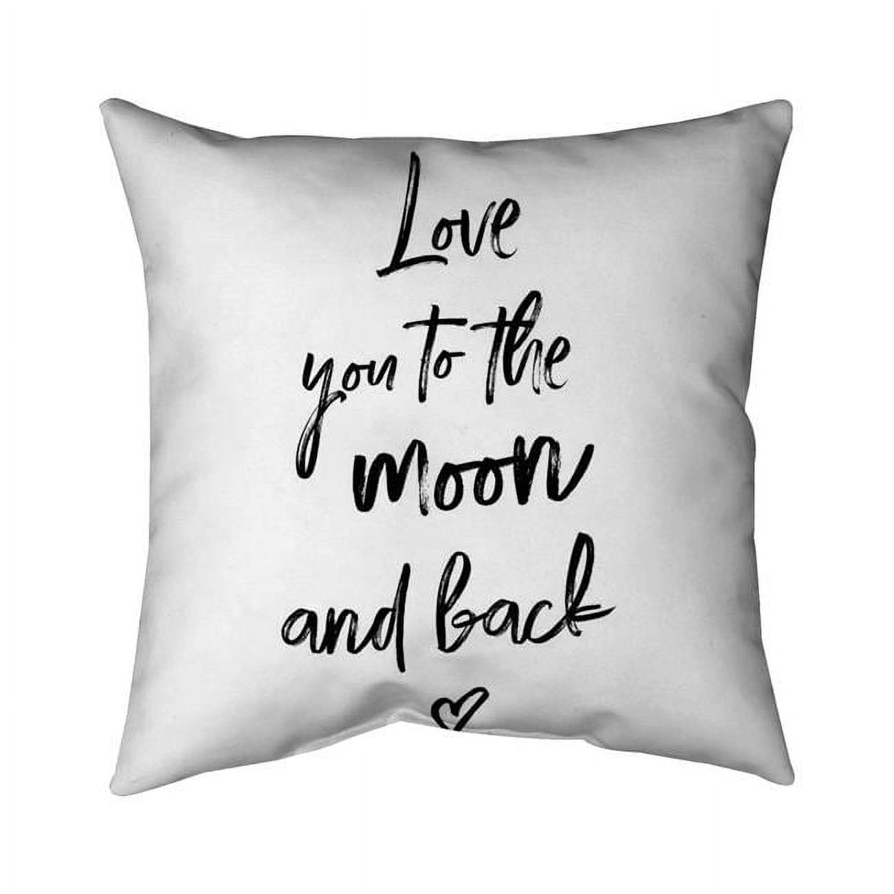 5542-2020-QU2 20 x 20 in. Love You to The Moon & Back-Double Sided Print Outdoor Pillow Cover