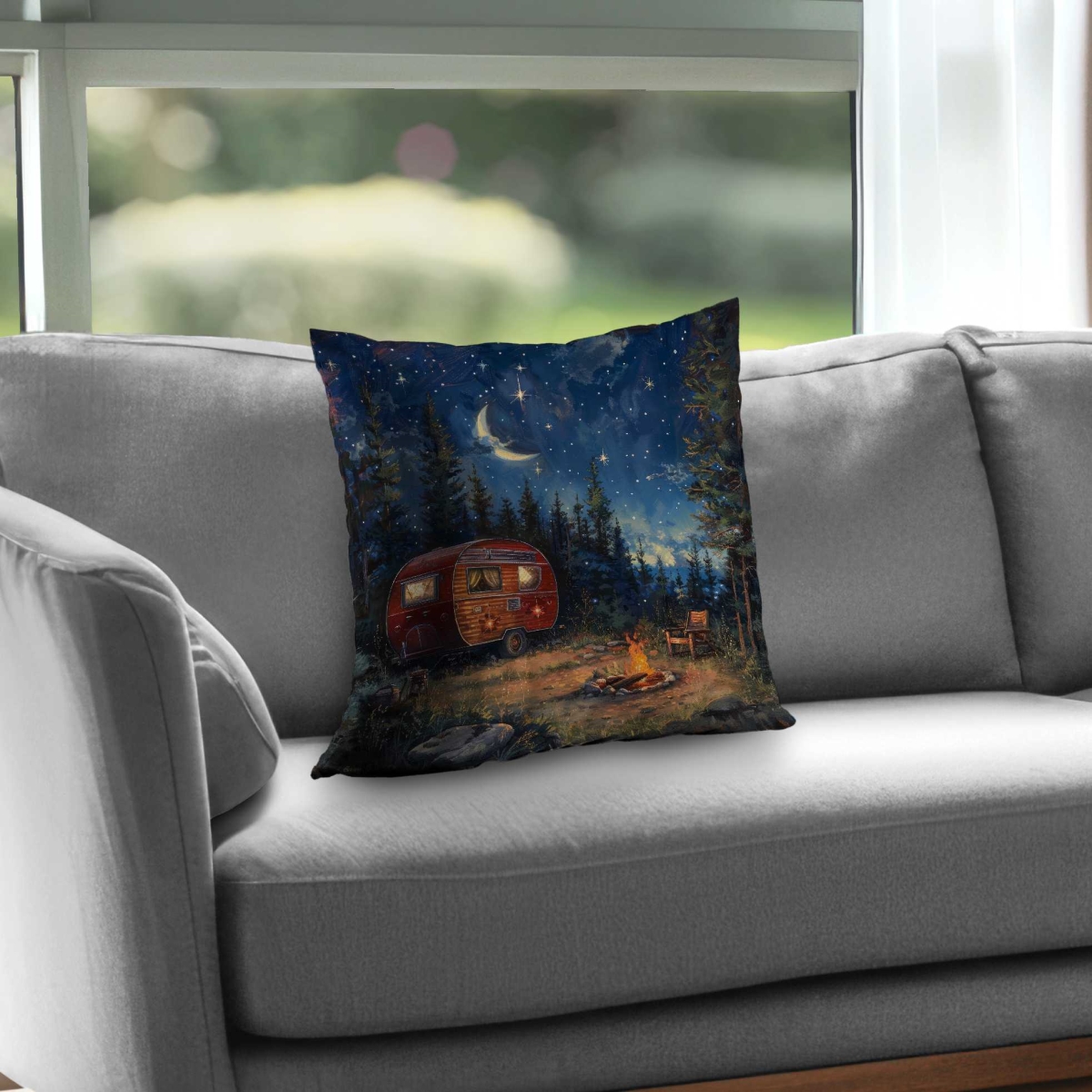 C1PC1818DD3H8B 18 x 18 in. Campfire Beige Poly Twill Throw - Cozy Home Decor Accent