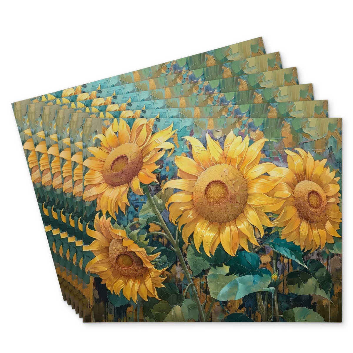 Picture of Begin Home Decor C6PP1418H3RSXM 14 x 18 in. Look at the Sun Polyester Placemat - Home Decor Accessory - Set of 6