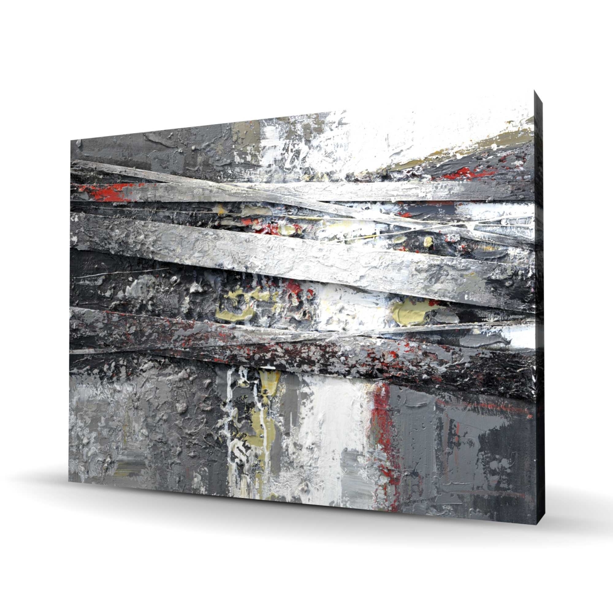 C1RC3648UQI1RY 36 x 48 in. Industrial & Texturized Abstract Stripes Canvas - Decor