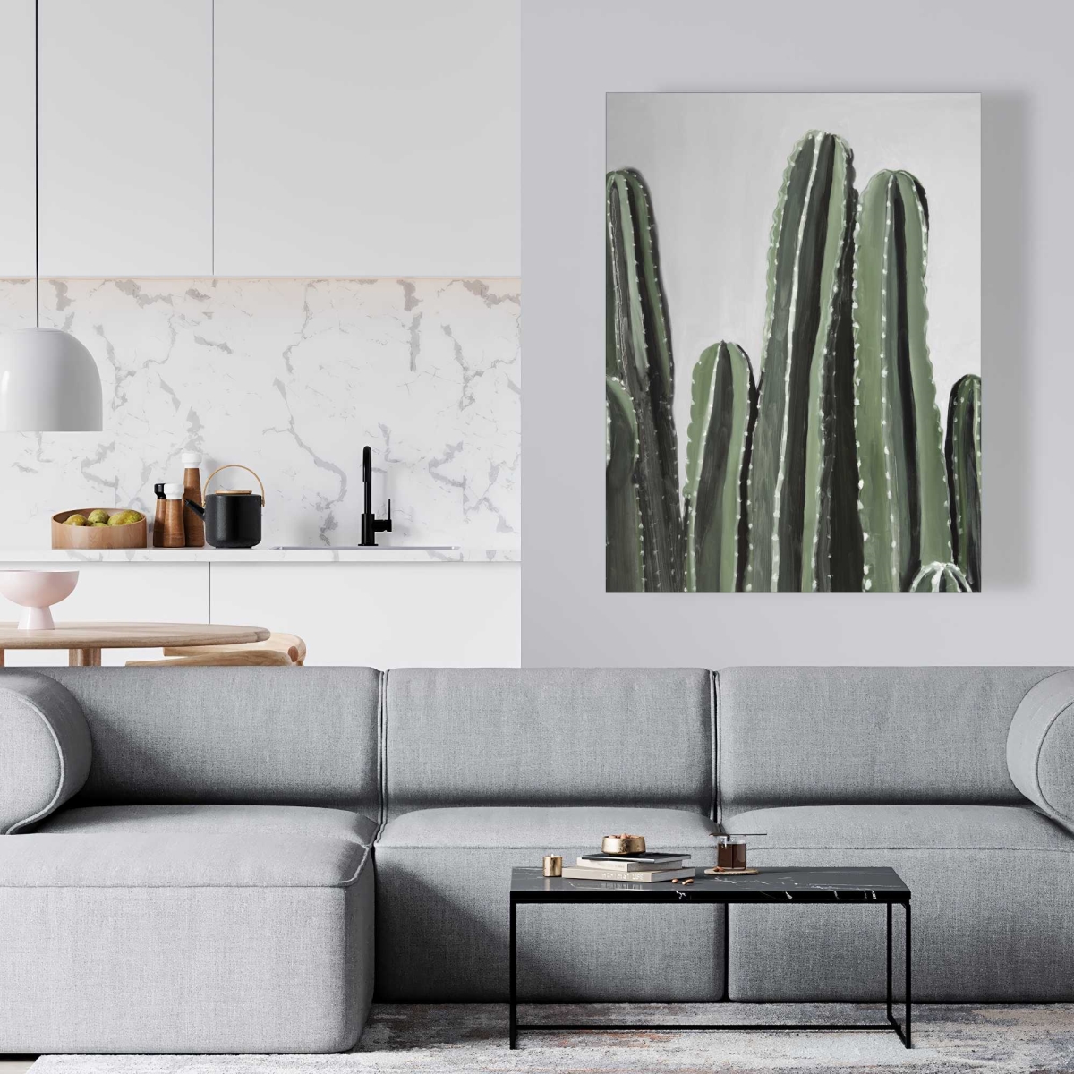C1RC364838915I 36 x 48 in. Desert Candle Cactus - Floral Botanical Canvas Home Decor