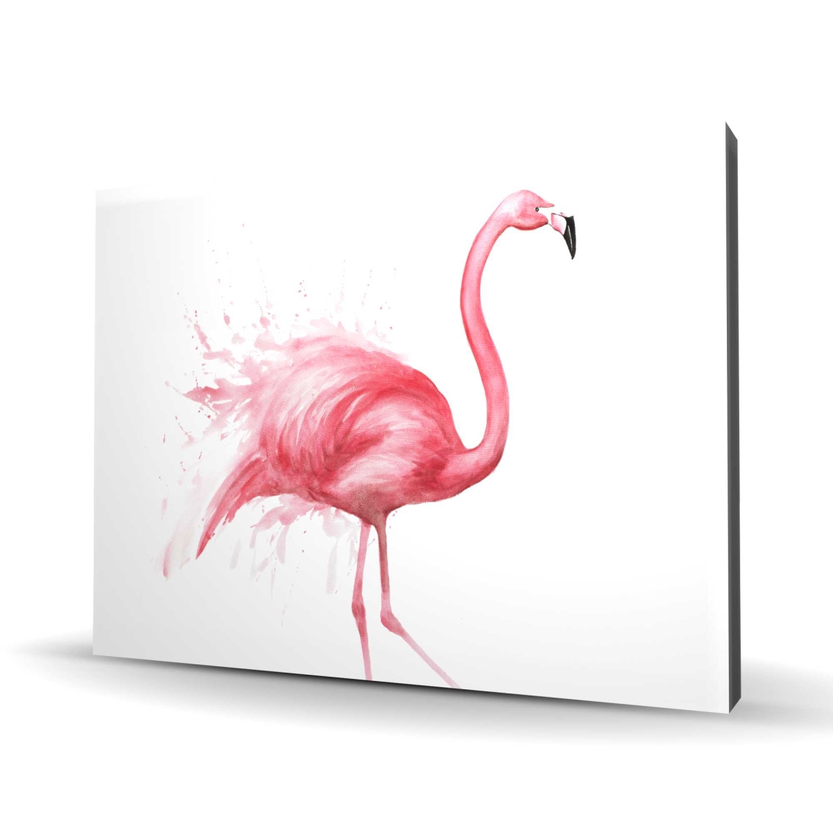 C1RC36484Q2FT3 36 x 48 in. Pink Flamingo Watercolor Canvas - Romantic Bedroom Decor