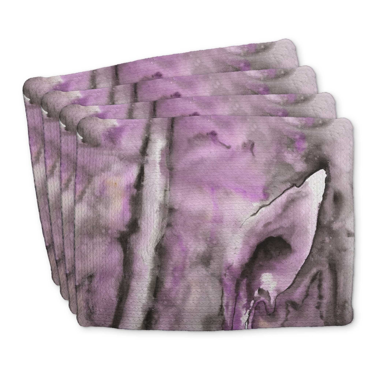 Picture of Begin Home Decor C4BP1418MFYUCY 14 x 18 in. Purple Braided Polyester Placemat - Stylish Decor Accent - Set of 4
