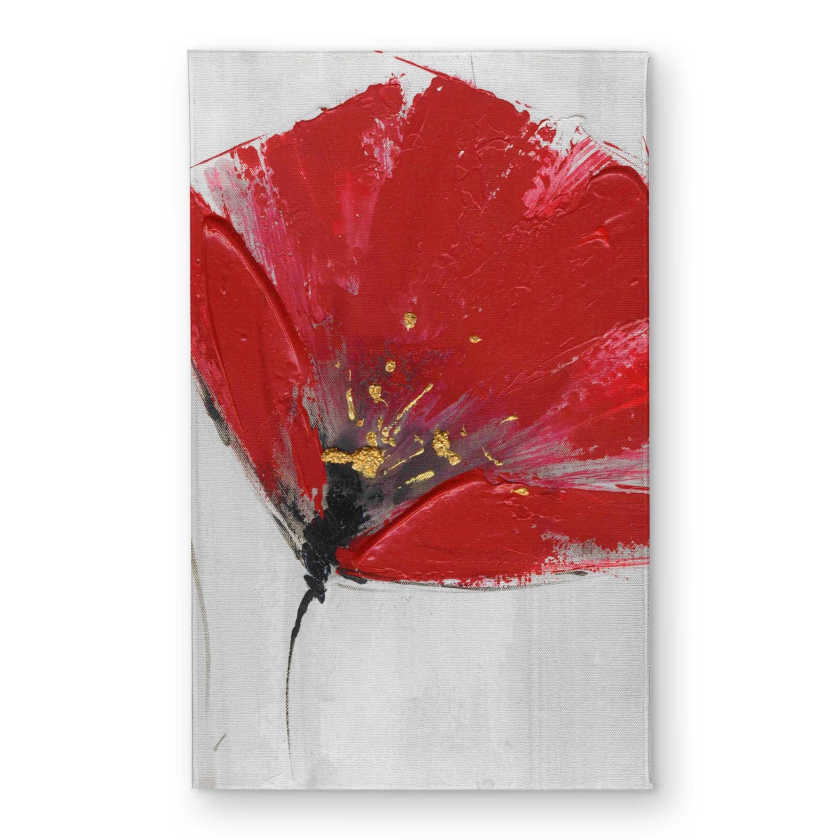 CODM2134OSV87O 21 x 34 in. Two Red Flowers on Gray Background Door Mat - Home Decor