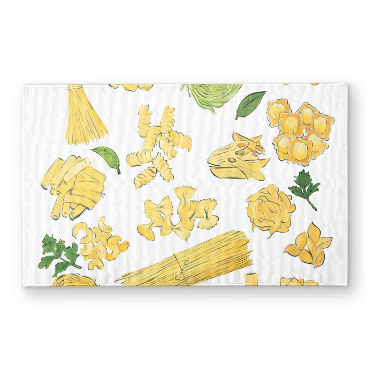 CODM2134S3SCHT 21 x 34 in. Various Kind of Pasta Door Mat - Kitchen Decor for Home