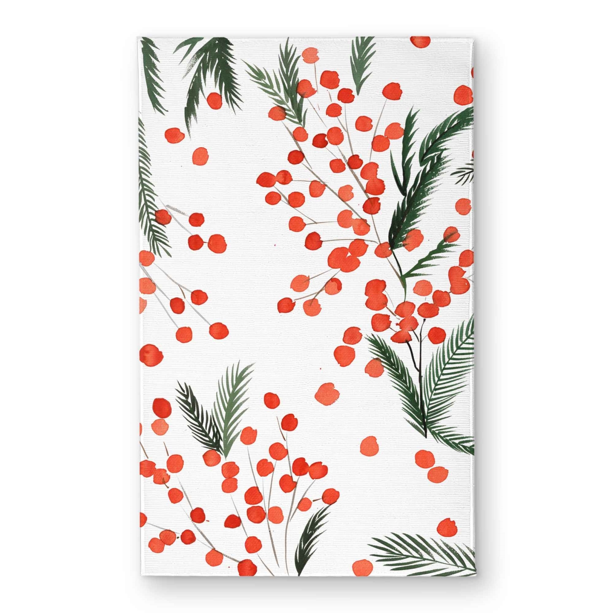 CODM2134V3QRQ0 21 x 34 in. Mistletoe Leaf Pattern Door Mat - Indoor & Outdoor Home Decor