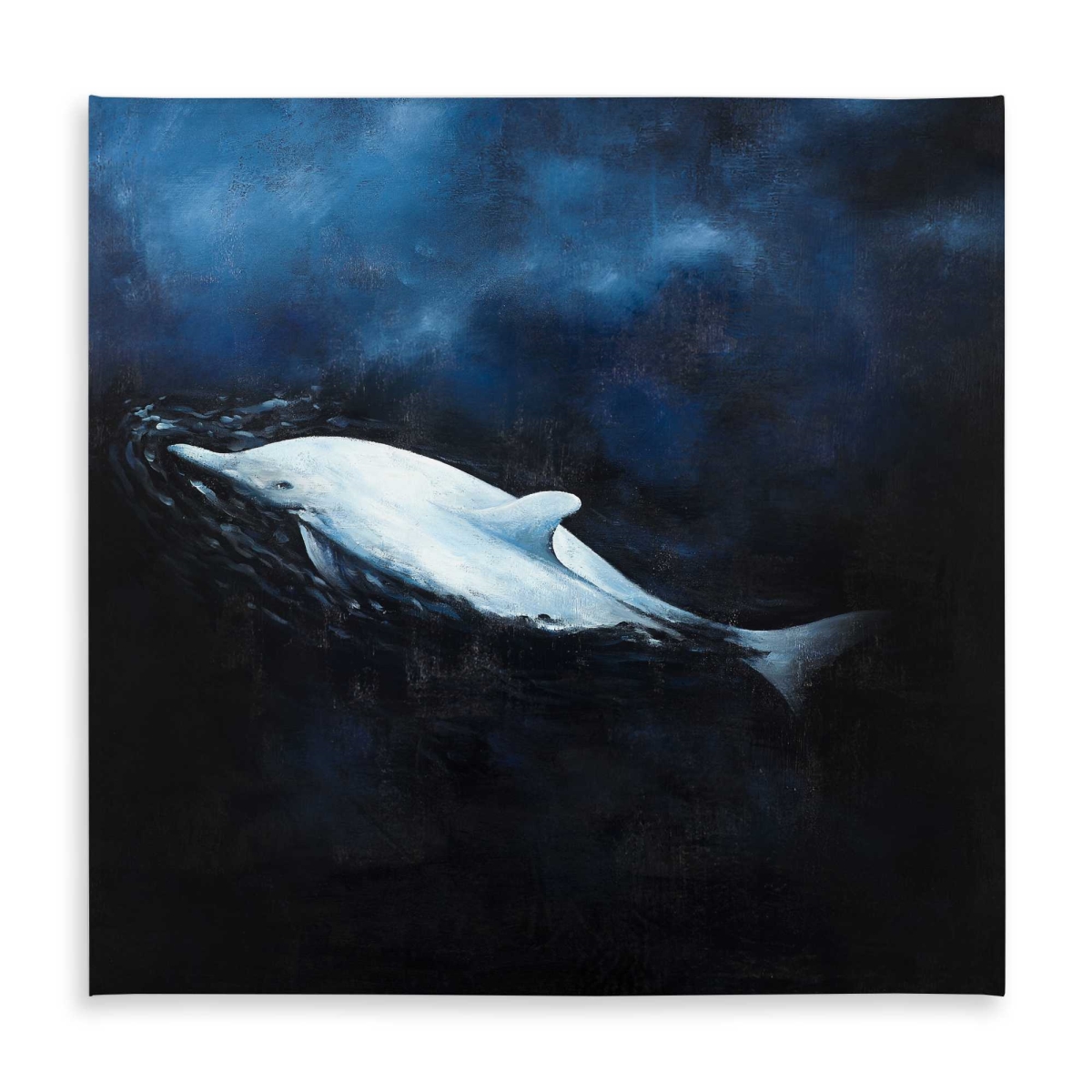 Picture of Begin Home Decor C1TC58584KWH5T 58 x 58 in. Swimming Dolphin Tablecloth - Blue Waves Indoor & Outdoor
