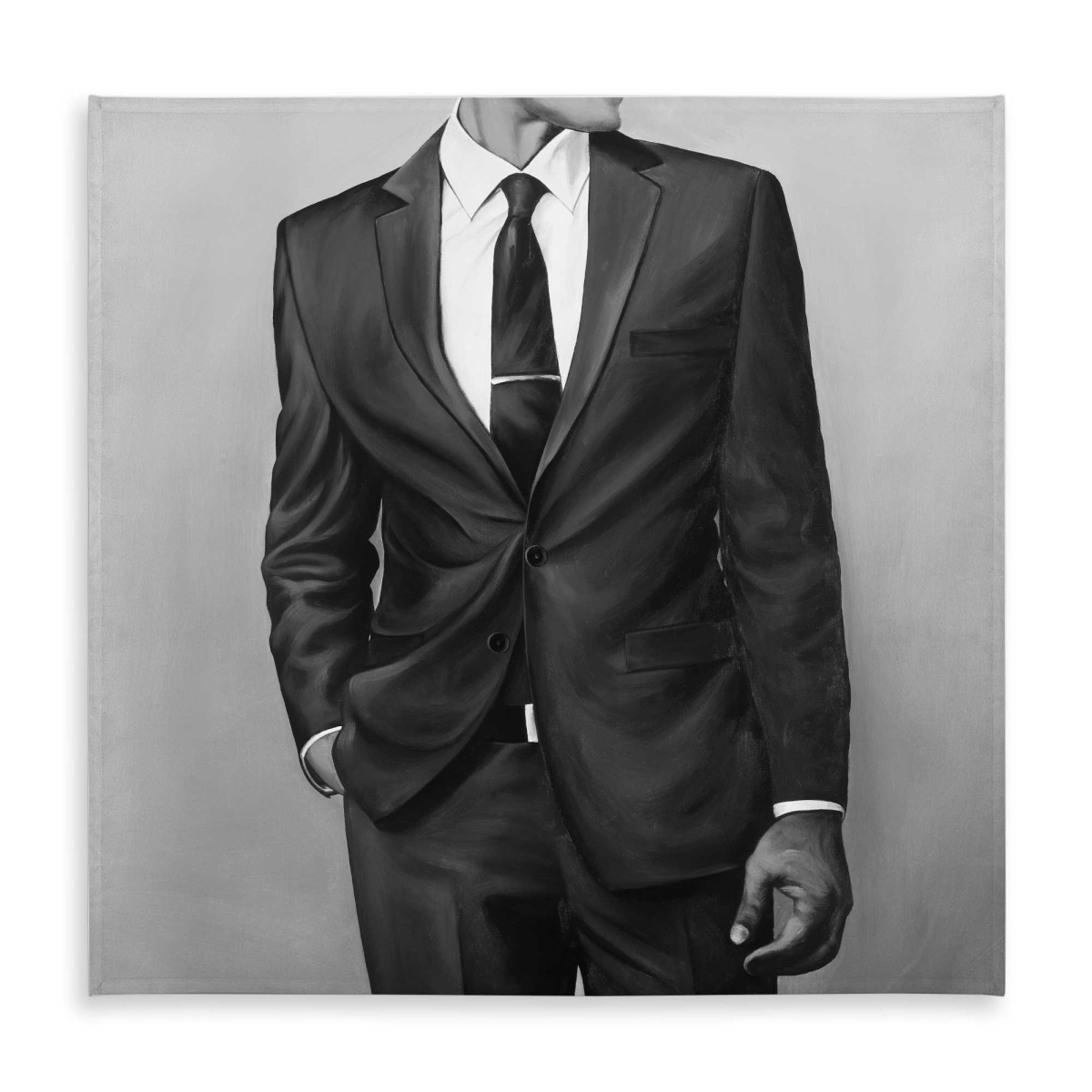 Picture of Begin Home Decor C1TC5858H0I41A 58 x 58 in. Man in A Great Costume Tablecloth - Fashion Office Decor