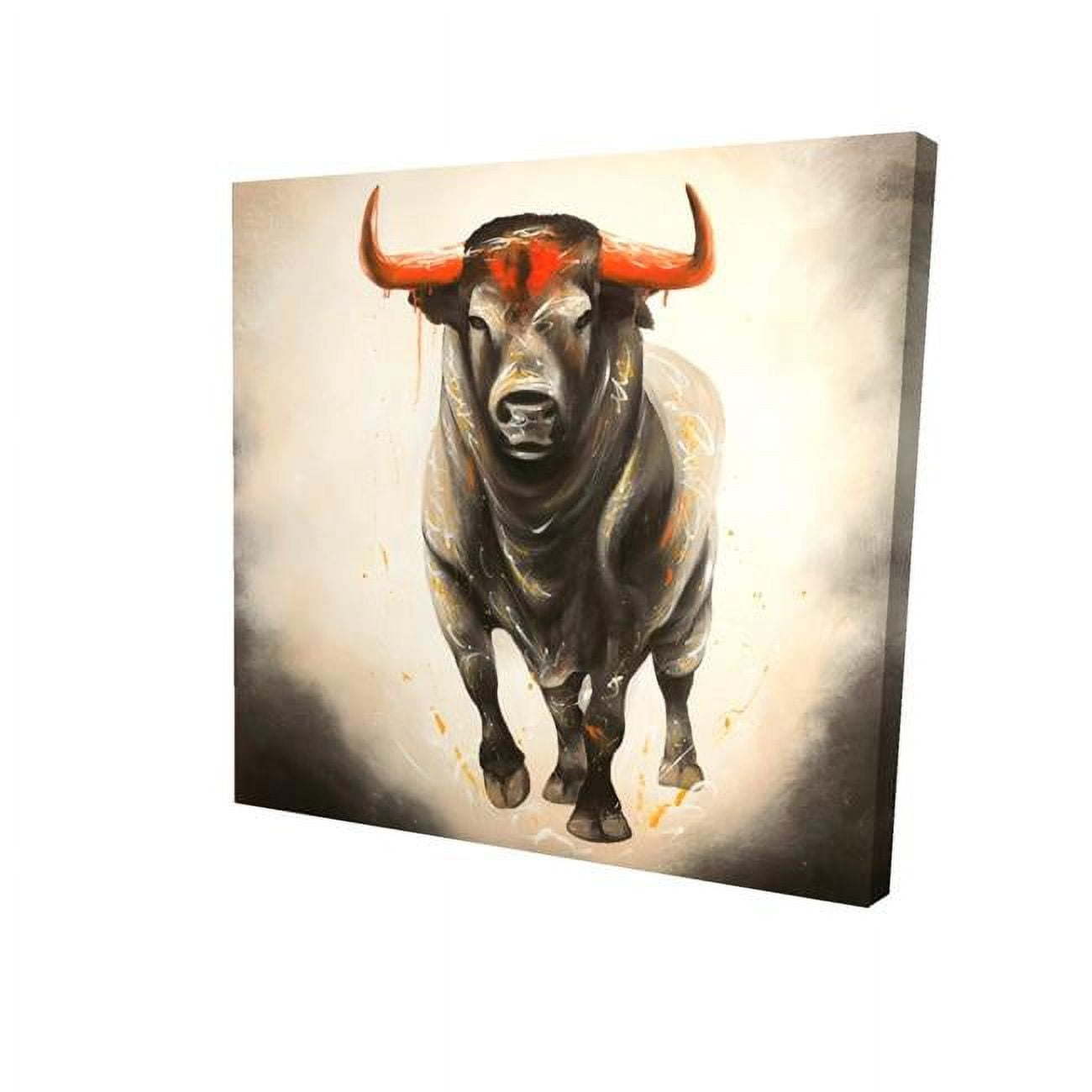 8 x 8 in. Fierce Bull-Print on Canvas