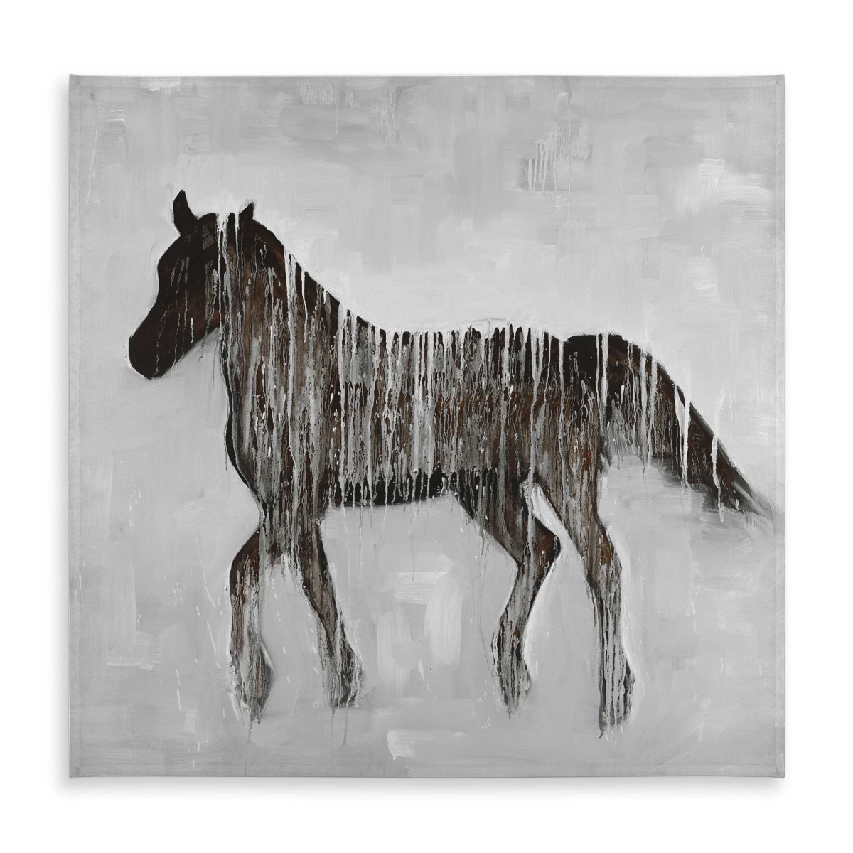 Picture of Begin Home Decor C1TC5858UDVWY2 58 x 58 in. Gambading Abstract Horse Tablecloth - Farmhouse Home Decor