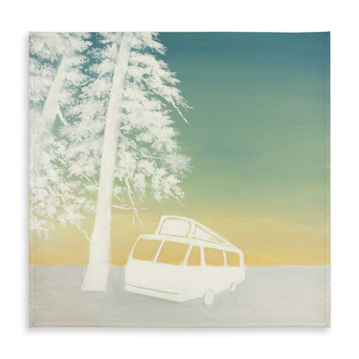 Picture of Begin Home Decor C1TC5858Z1X6OG 58 x 58 in. Camping Tablecloth - Indoor & Outdoor Living Room Decor