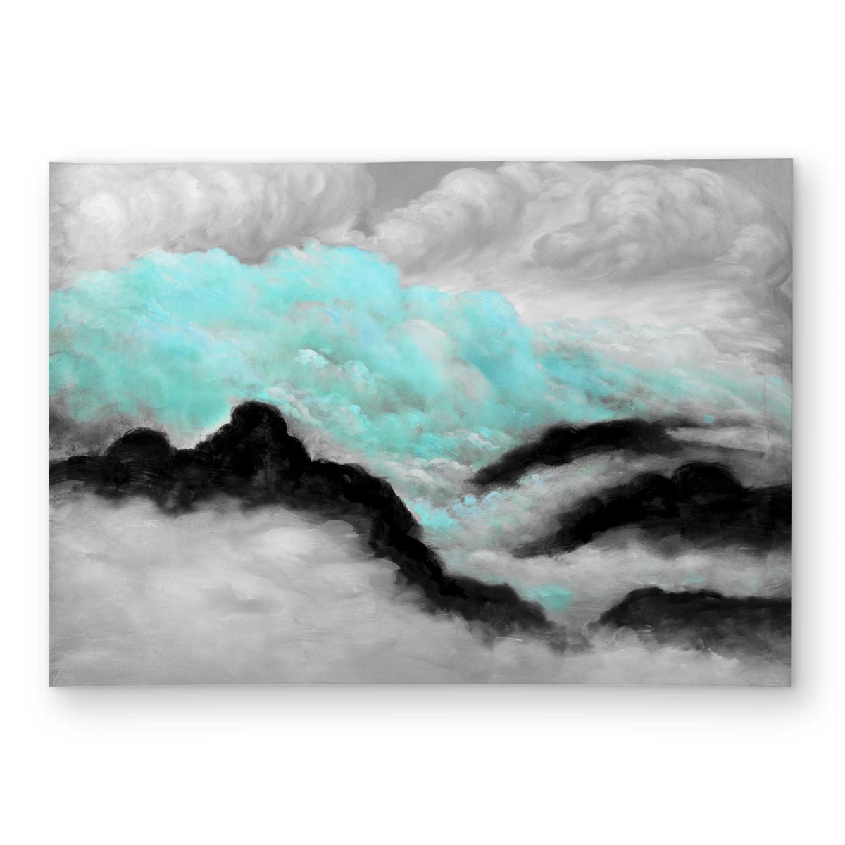 C1ROAR5790MNP5 5 x 7 ft. Grey & Blue Clouds Outdoor Rectangle Area Rug - White Mountains